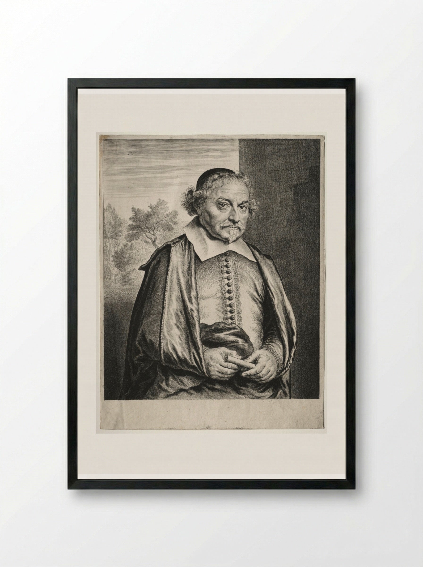 Justus Vondel - Jan Lievens - Framed Print Black