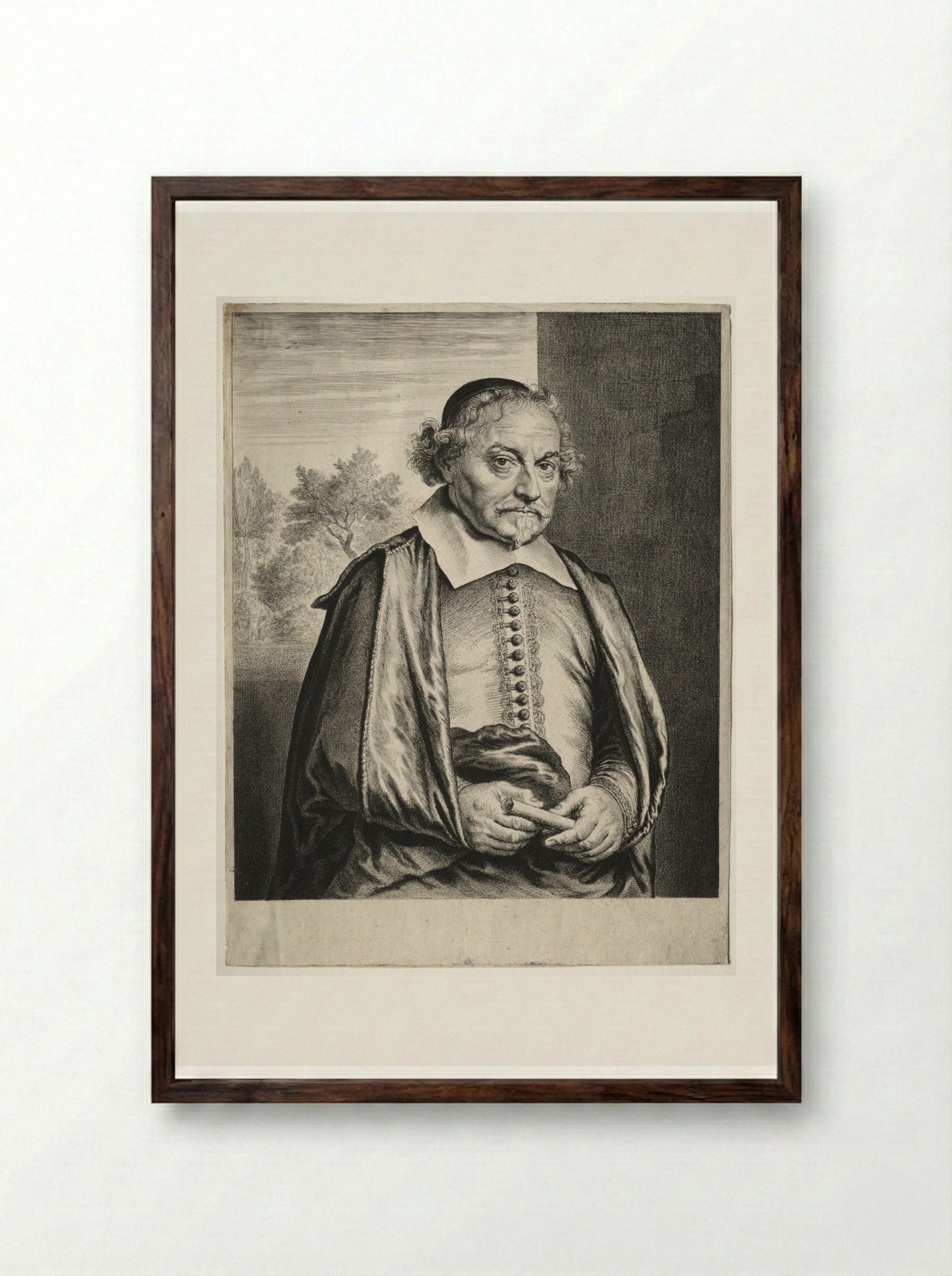 Justus Vondel - Jan Lievens - Framed Print Dark Wood