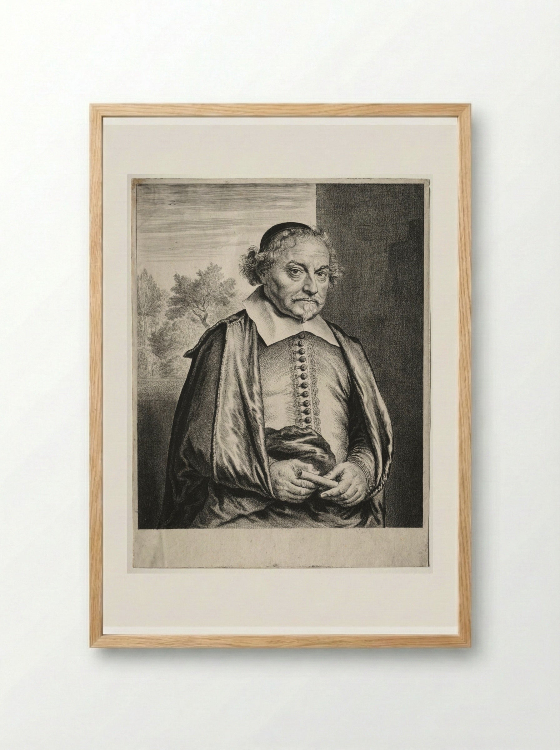 Justus Vondel - Jan Lievens - Framed Print Wood