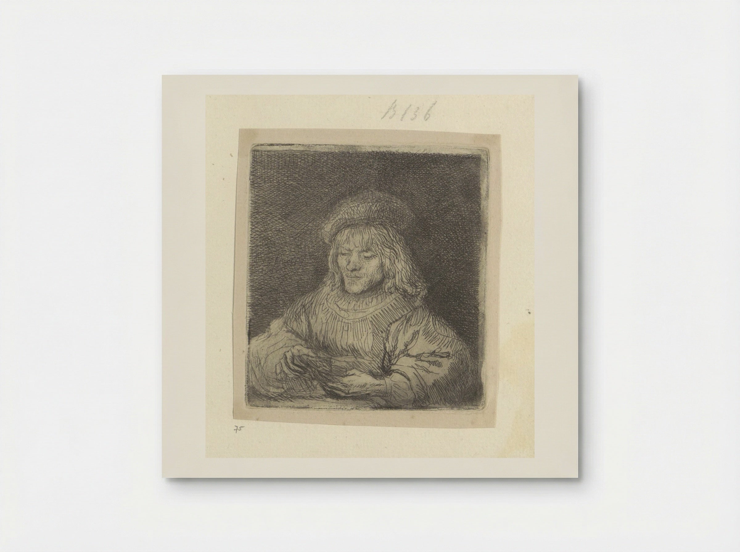 Kaartspeler - Henry Louis Basan - Poster