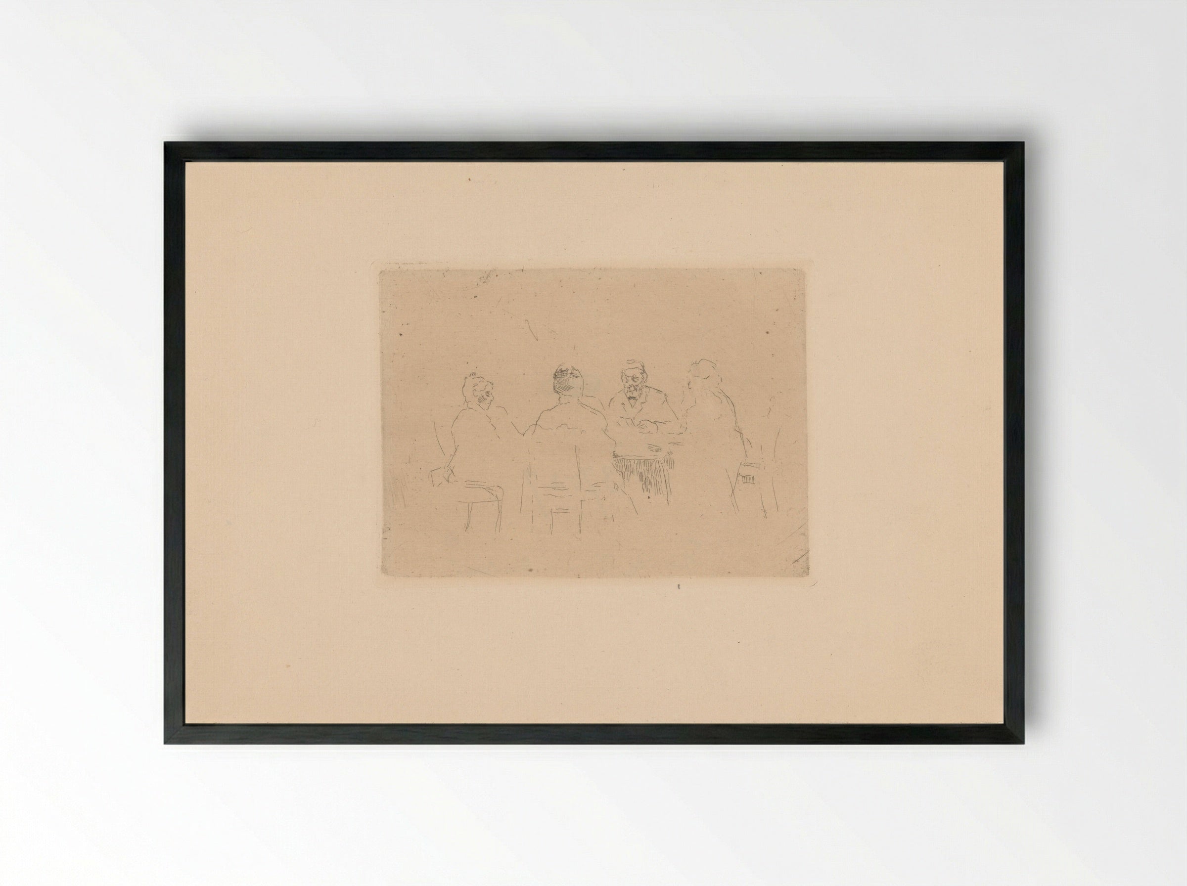 Kaartspelers - Frederika Henriëtte Broeksmit - Framed Print Black