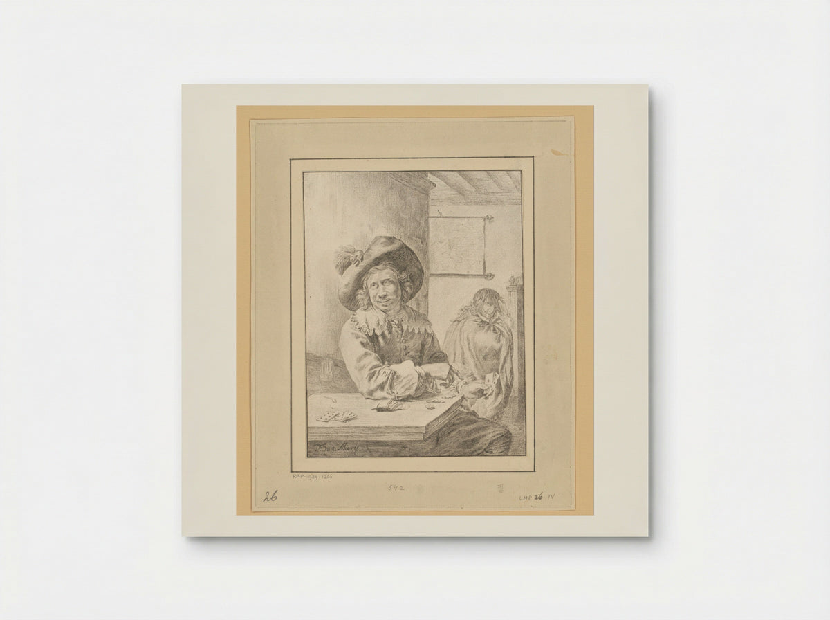 Kaartspelers - Cornelis Brouwer - Poster