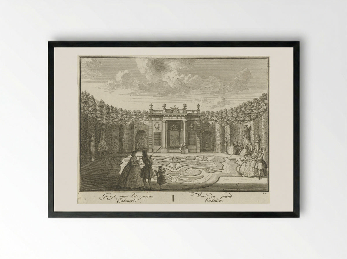 Kabinet in de tuin van Huis ter Meer te Maarssen - Hendrik de Leth - Framed Print Black