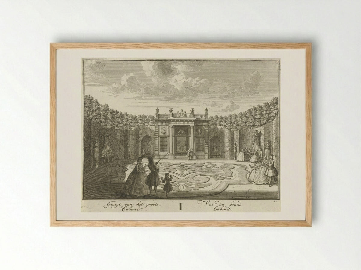 Kabinet in de tuin van Huis ter Meer te Maarssen - Hendrik de Leth - Framed Print Wood