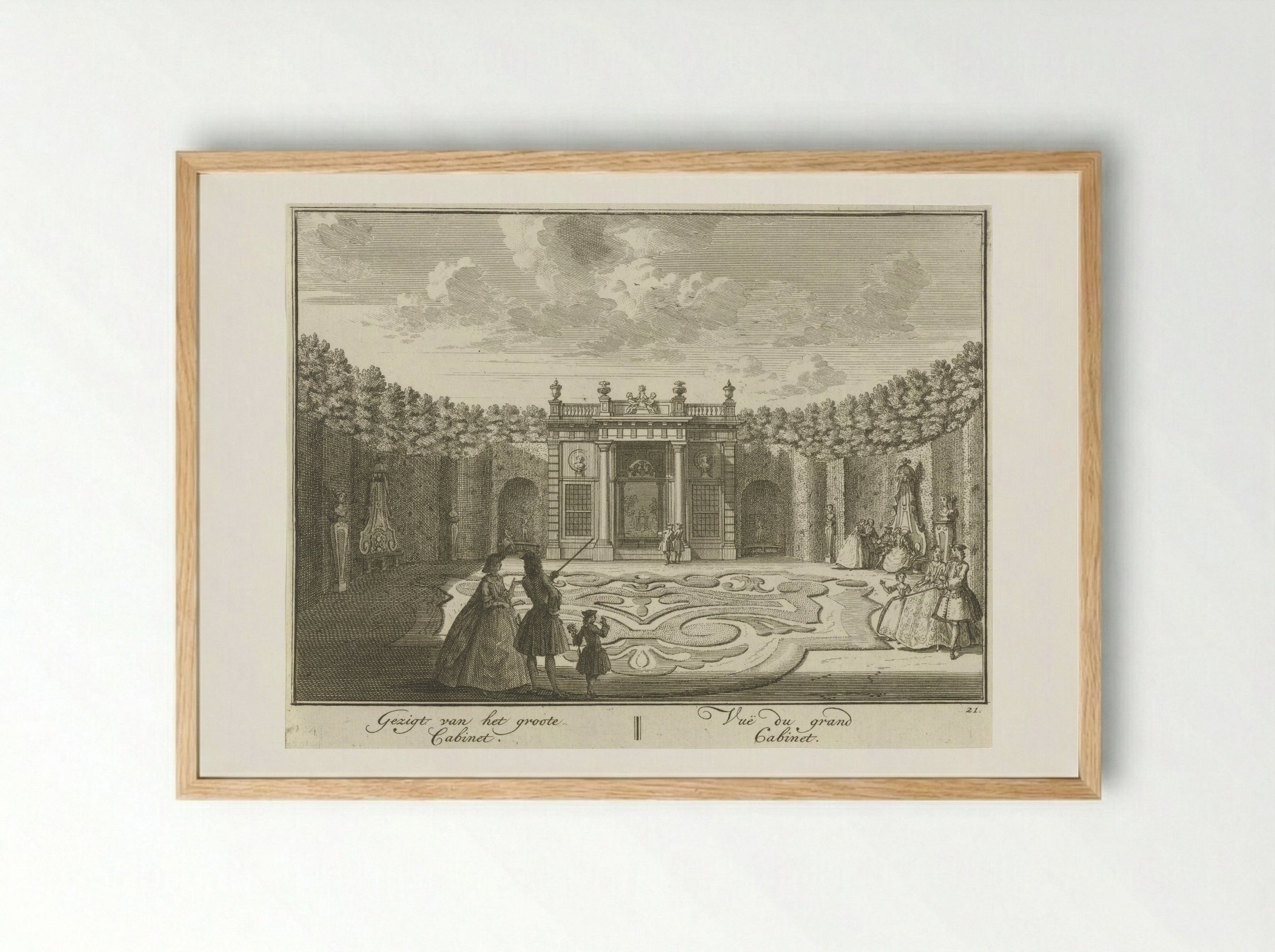 Kabinet in de tuin van Huis ter Meer te Maarssen - Hendrik de Leth - Framed Print Wood