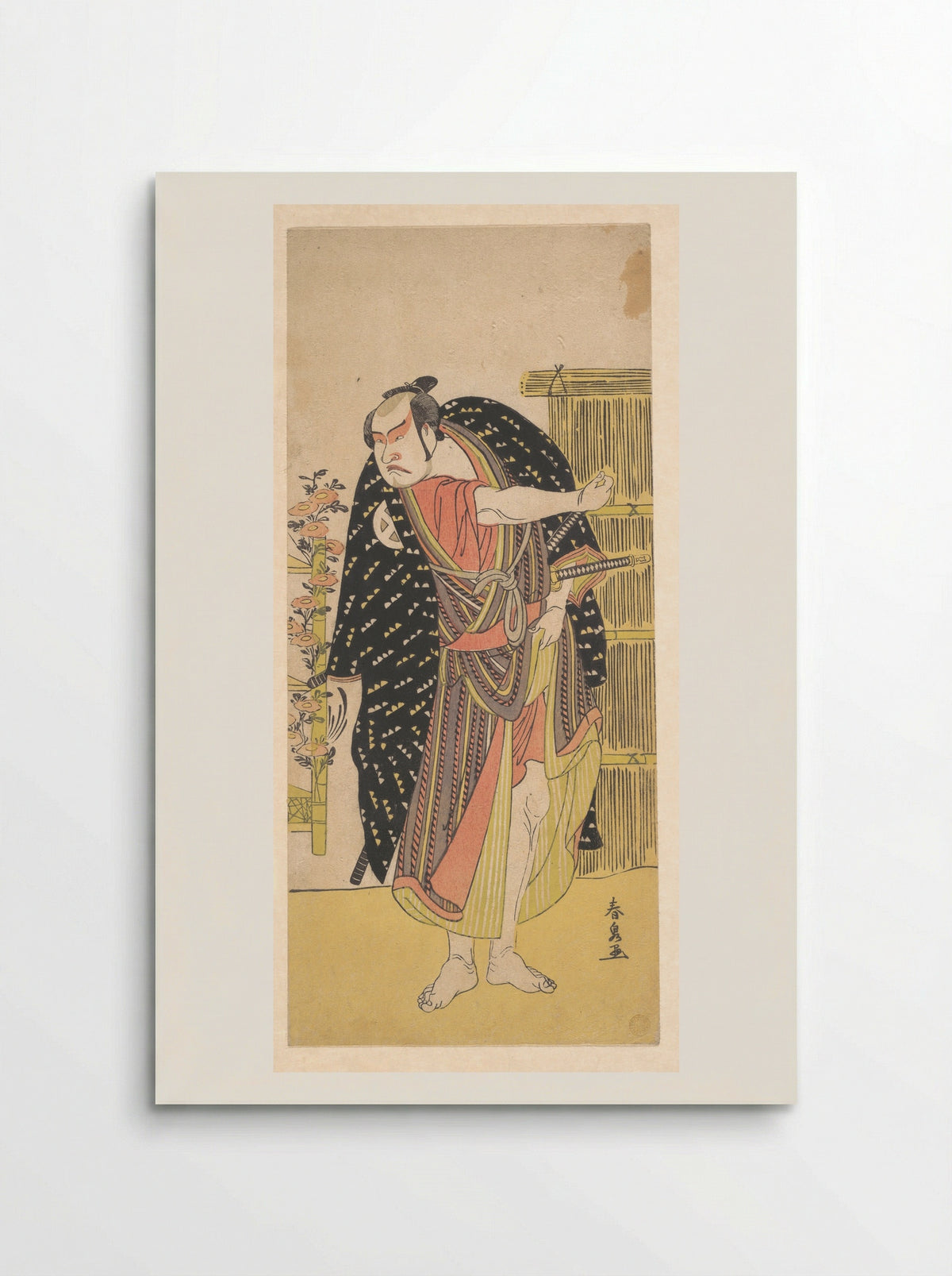 Kabuki Actor Ōtani Hiroji III - Katsukawa Shunsen - Poster