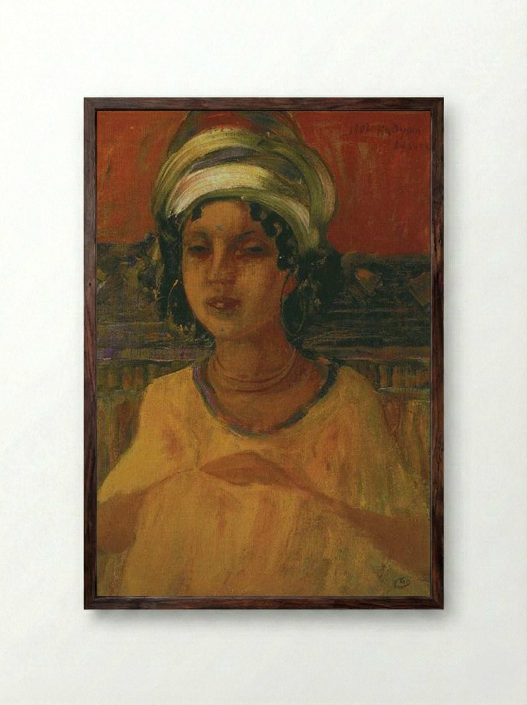 Kadusha - Kuzma Petrov-Vodkin - Framed Print Dark Wood