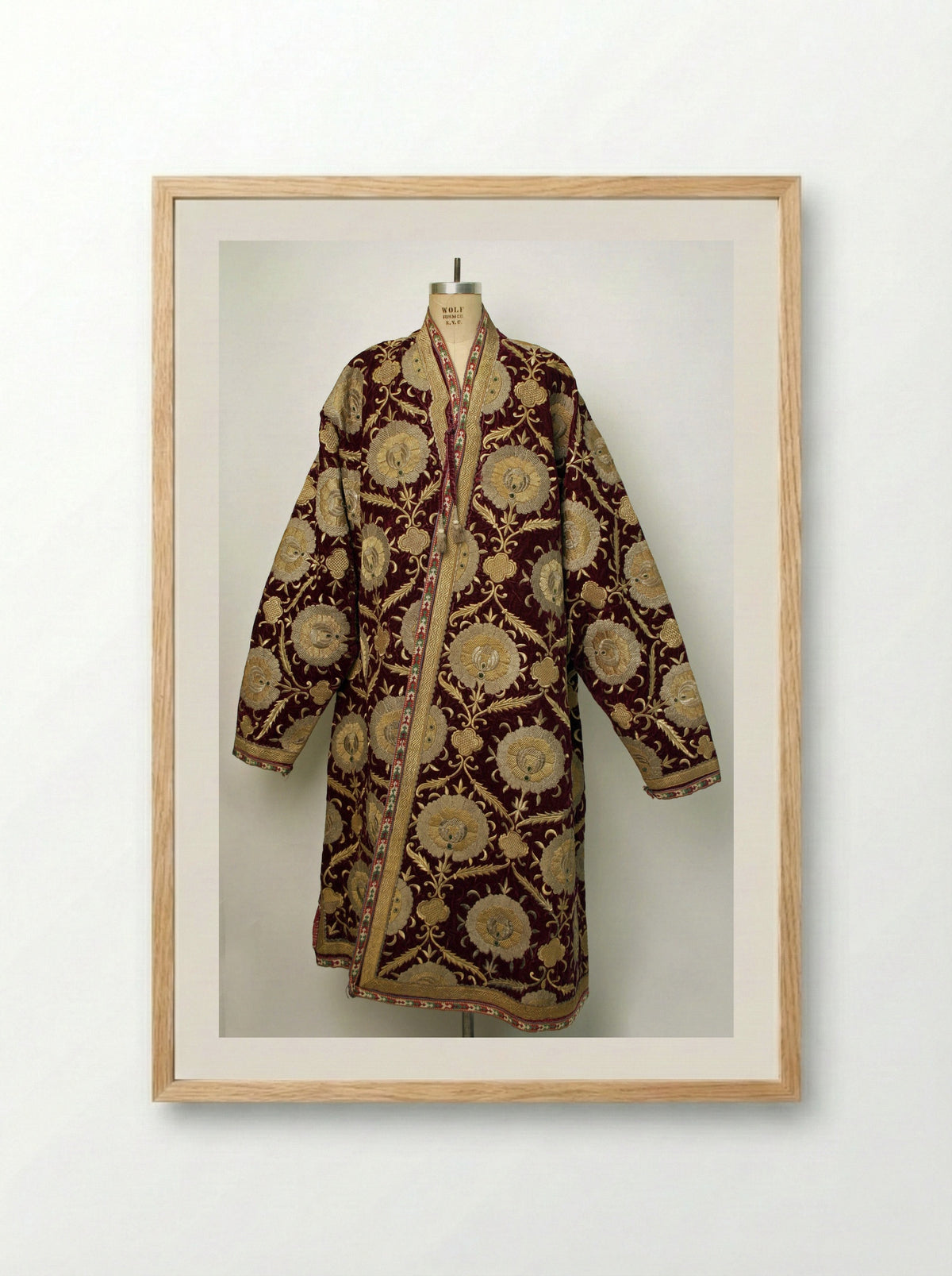 Kaftan (Embroidered Velvet Robe) - Fine Art Print - Framed Print Wood
