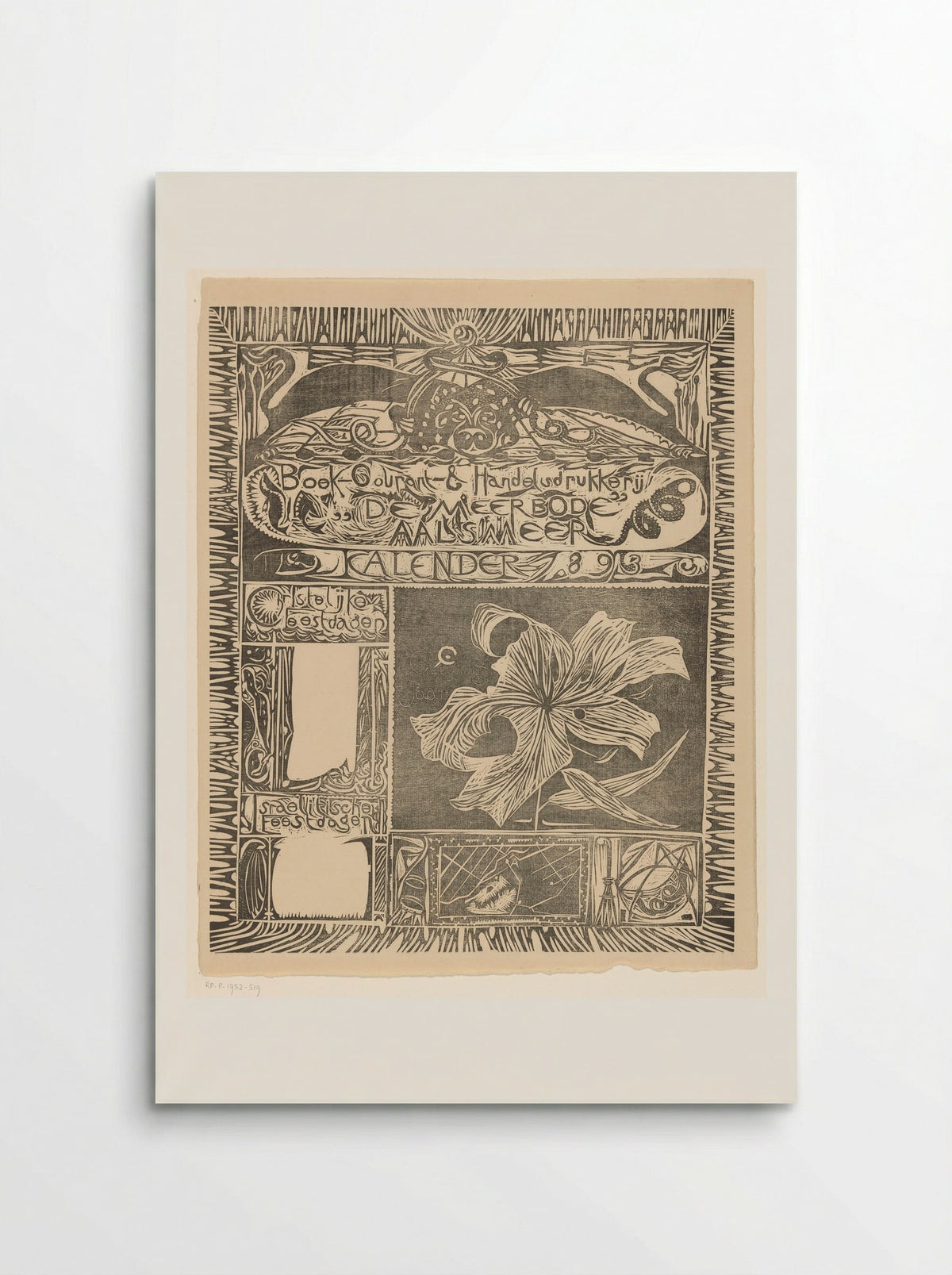 Kalenderblad 1893 - Carel Adolph Lion Cachet - Poster