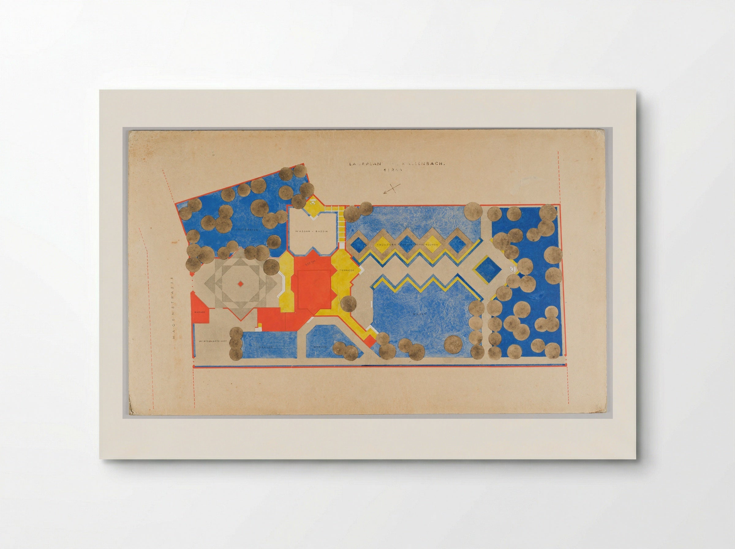 Kallenbach Residence, Berlin: Site Plan - Walter Gropius - Poster