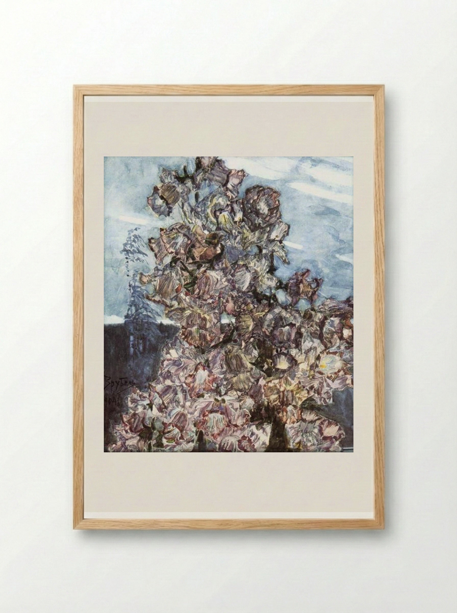Kampanules - Mikhail Vrubel - Framed Print Wood