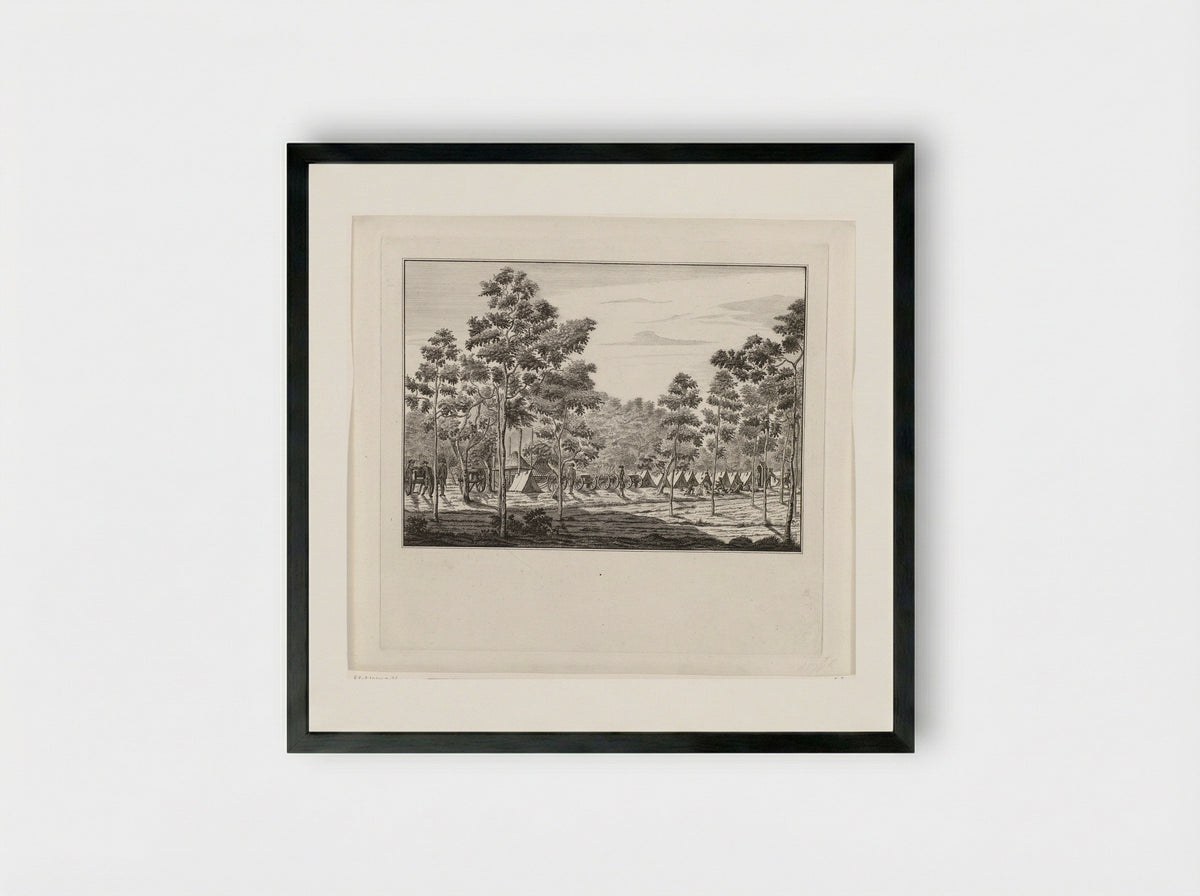 Kampement Woudenberg (voorzijde) - Jan Lucas van der Beek - Framed Print Black