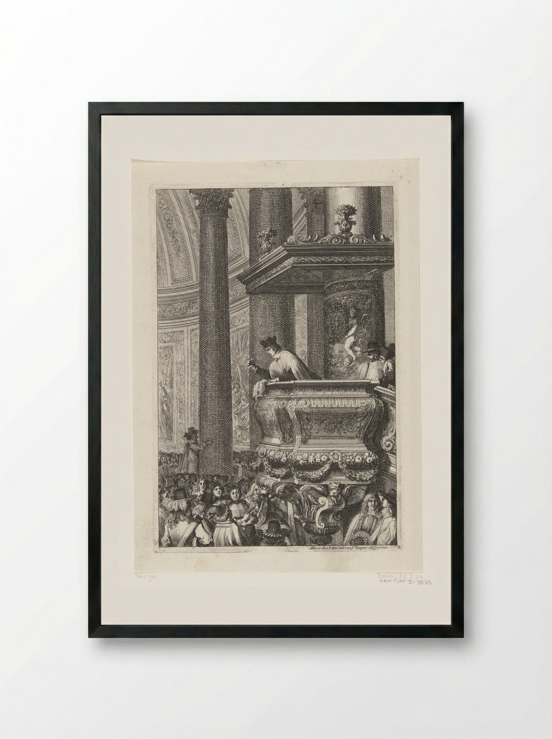 Kansel van opzij gezien - Jean Lepautre - Framed Print Black
