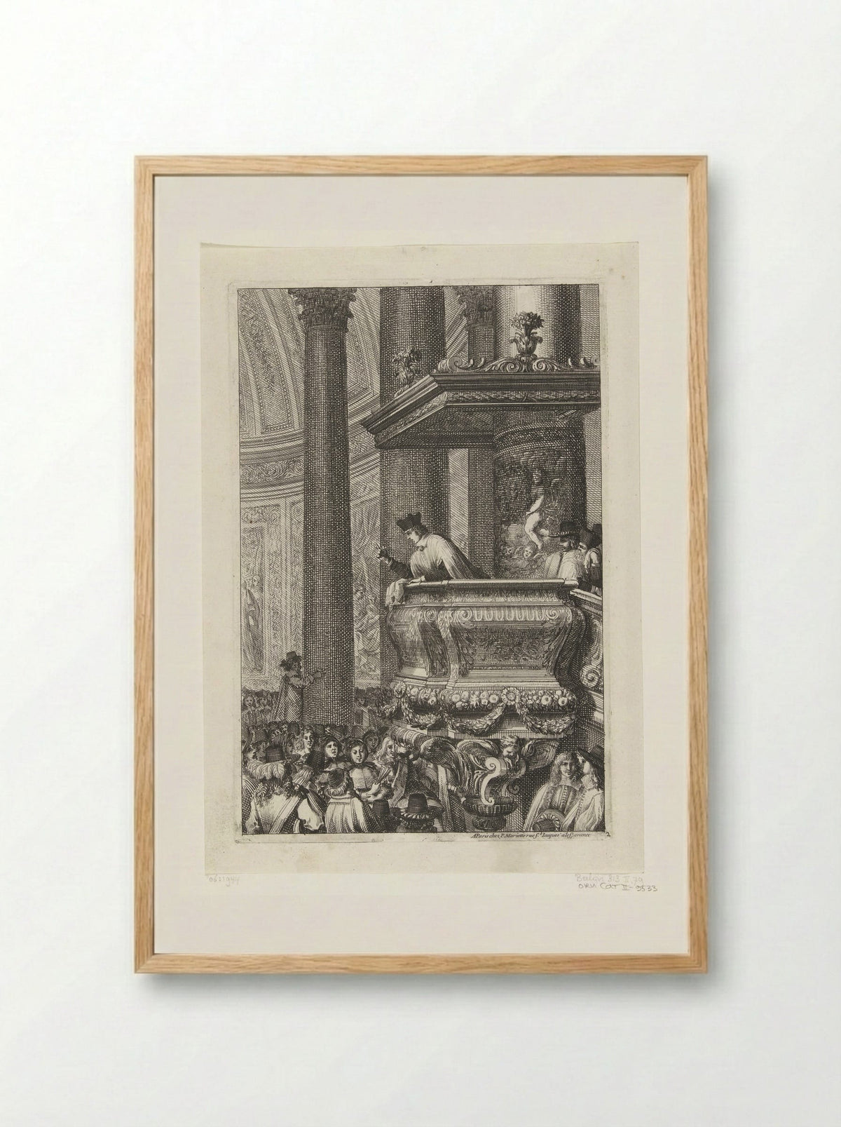 Kansel van opzij gezien - Jean Lepautre - Framed Print Wood
