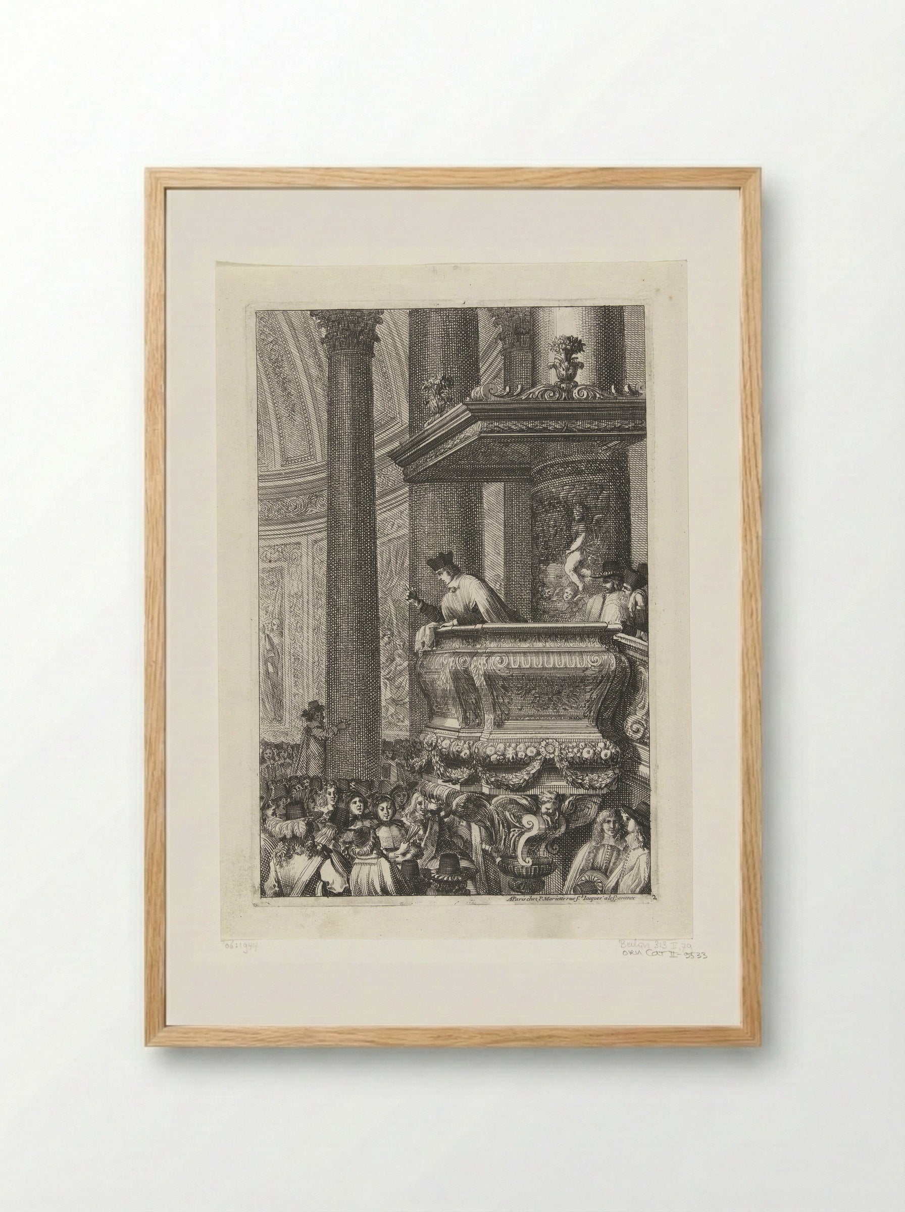 Kansel van opzij gezien - Jean Lepautre - Framed Print Wood