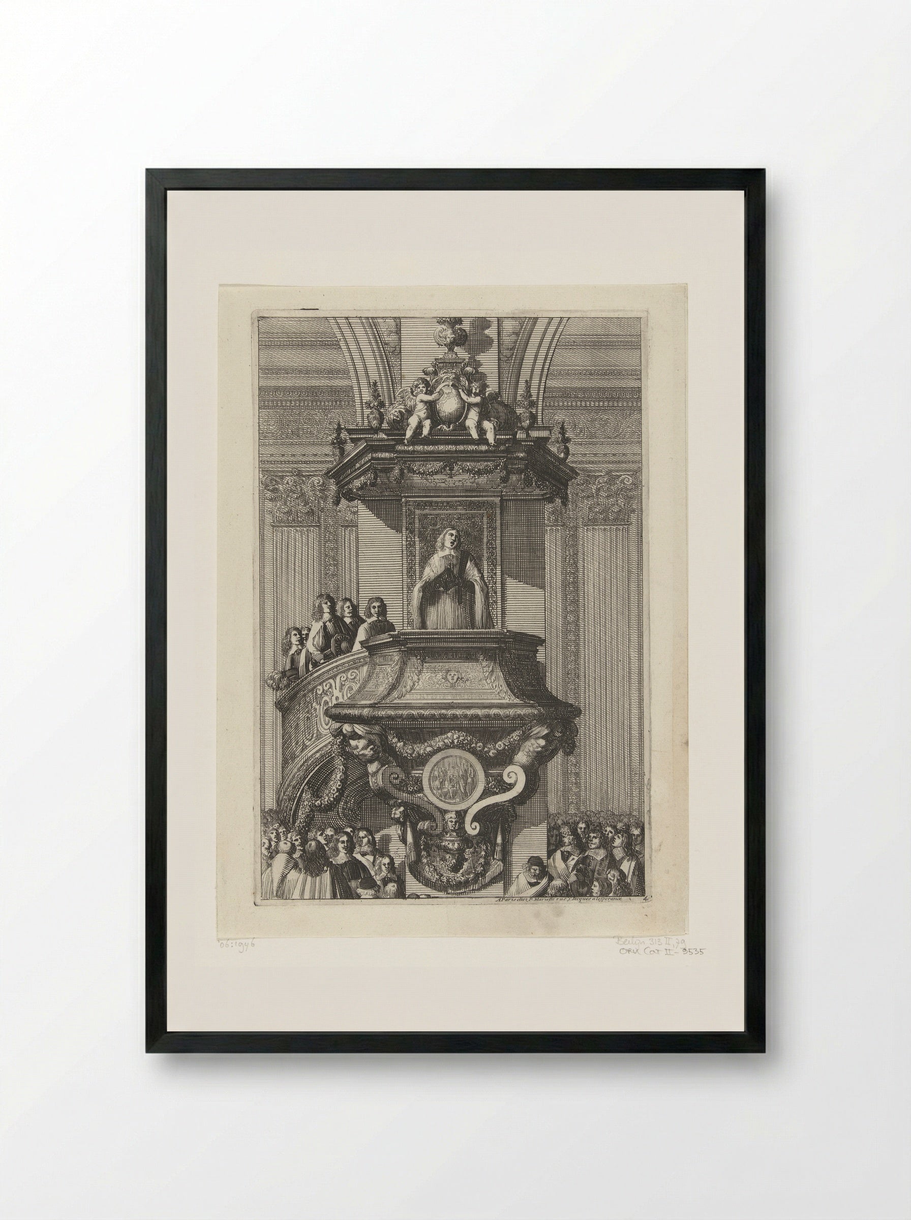 Kansel van voren gezien - Jean Lepautre - Framed Print Black