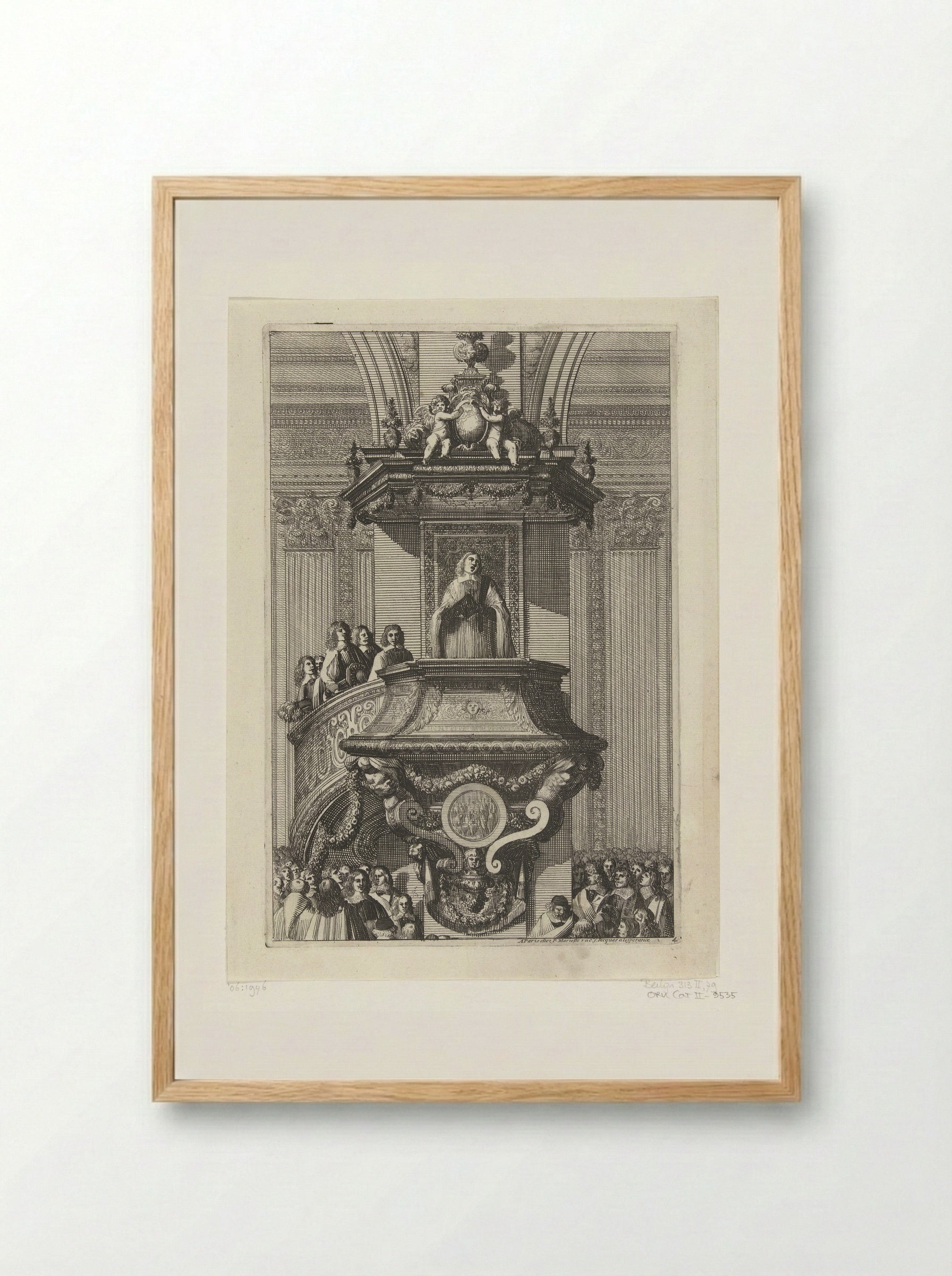Kansel van voren gezien - Jean Lepautre - Framed Print Wood
