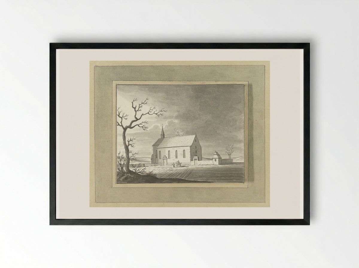 Kapel buiten Zillinge bij Würzburg - Ernst Willem Jan Bagelaar - Framed Print Black