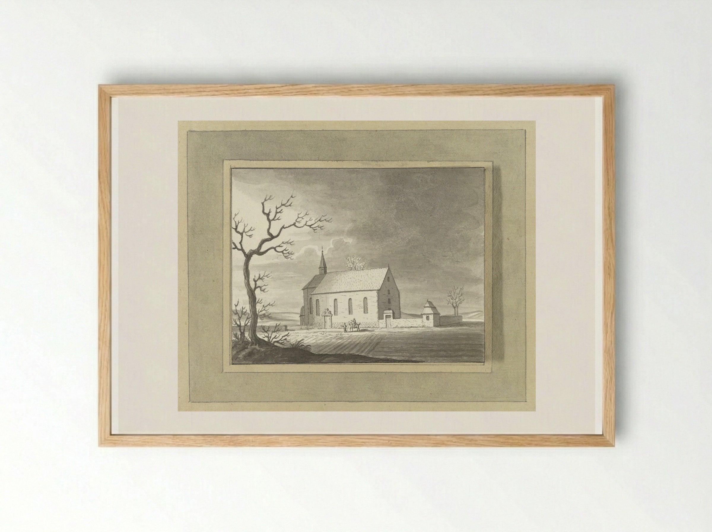 Kapel buiten Zillinge bij Würzburg - Ernst Willem Jan Bagelaar - Framed Print Wood