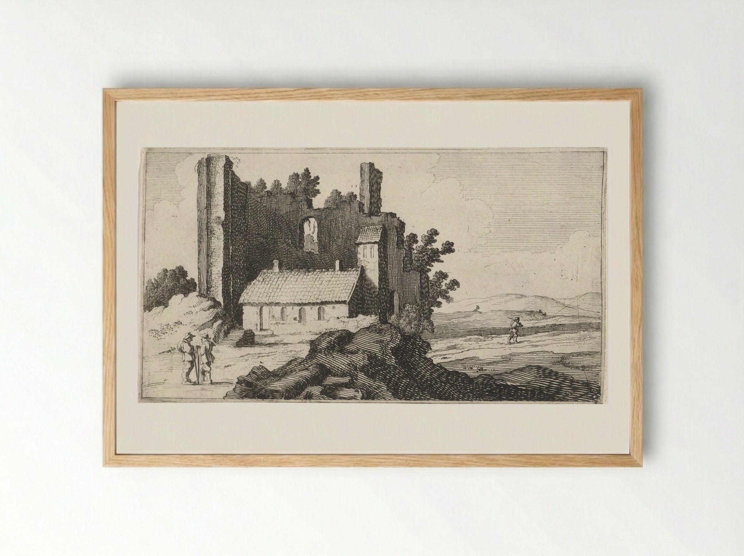 Kapel in een ruïne - Gillis van Scheyndel (I) - Framed Print Wood