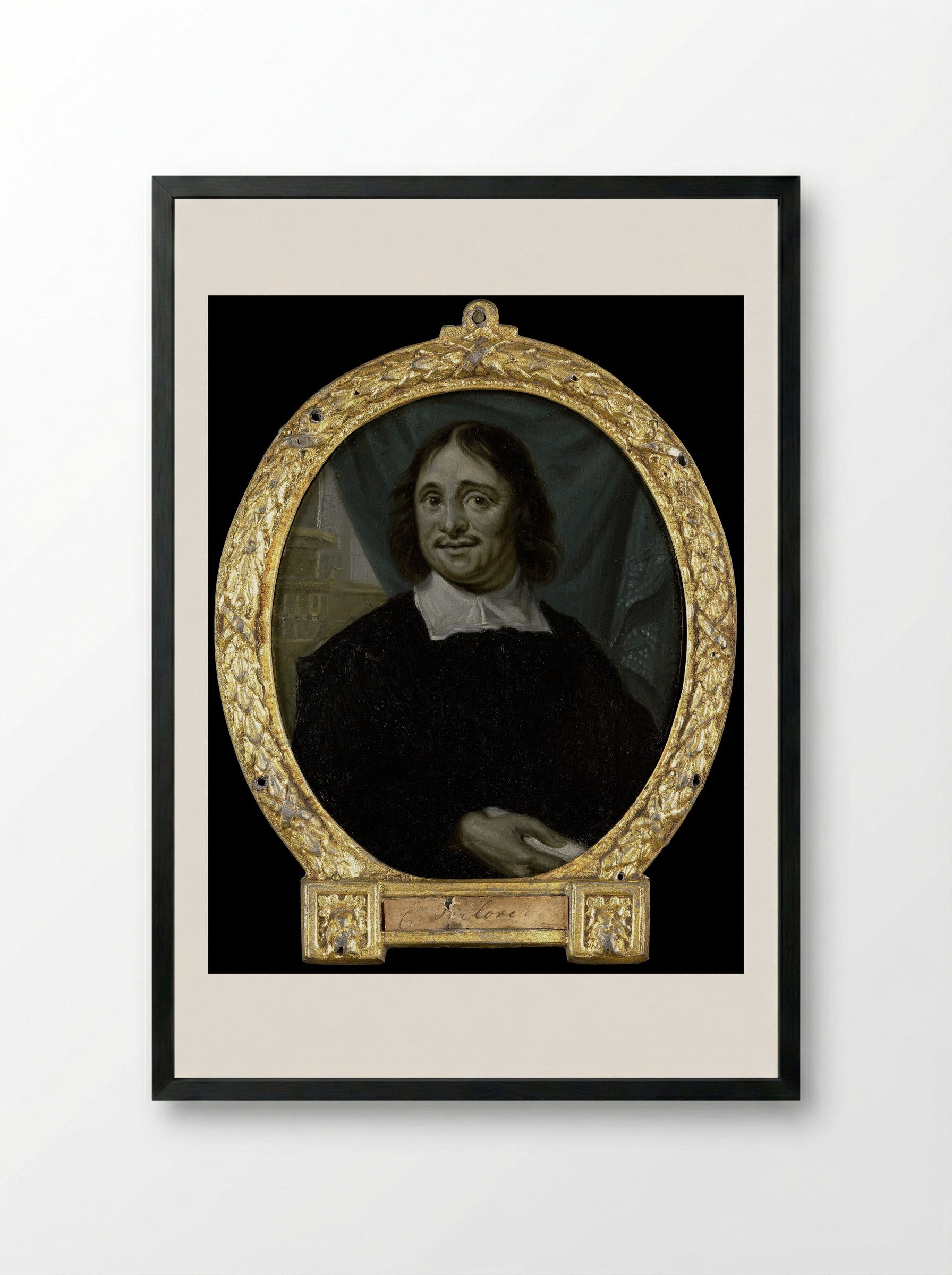 Karel Verloove (1633-na 1695), dichter te Amsterdam - Arnoud van Halen - Framed Print Black