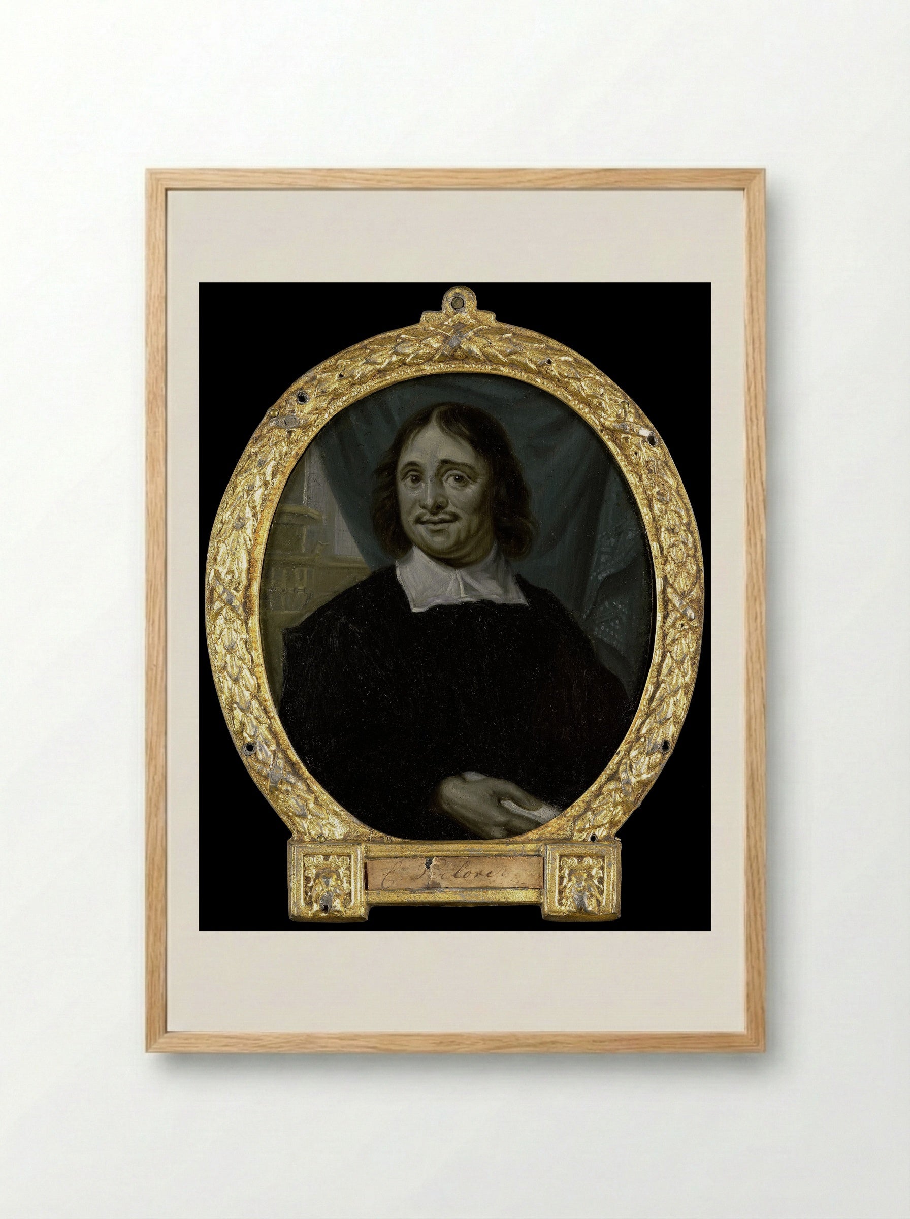 Karel Verloove (1633-na 1695), dichter te Amsterdam - Arnoud van Halen - Framed Print Wood