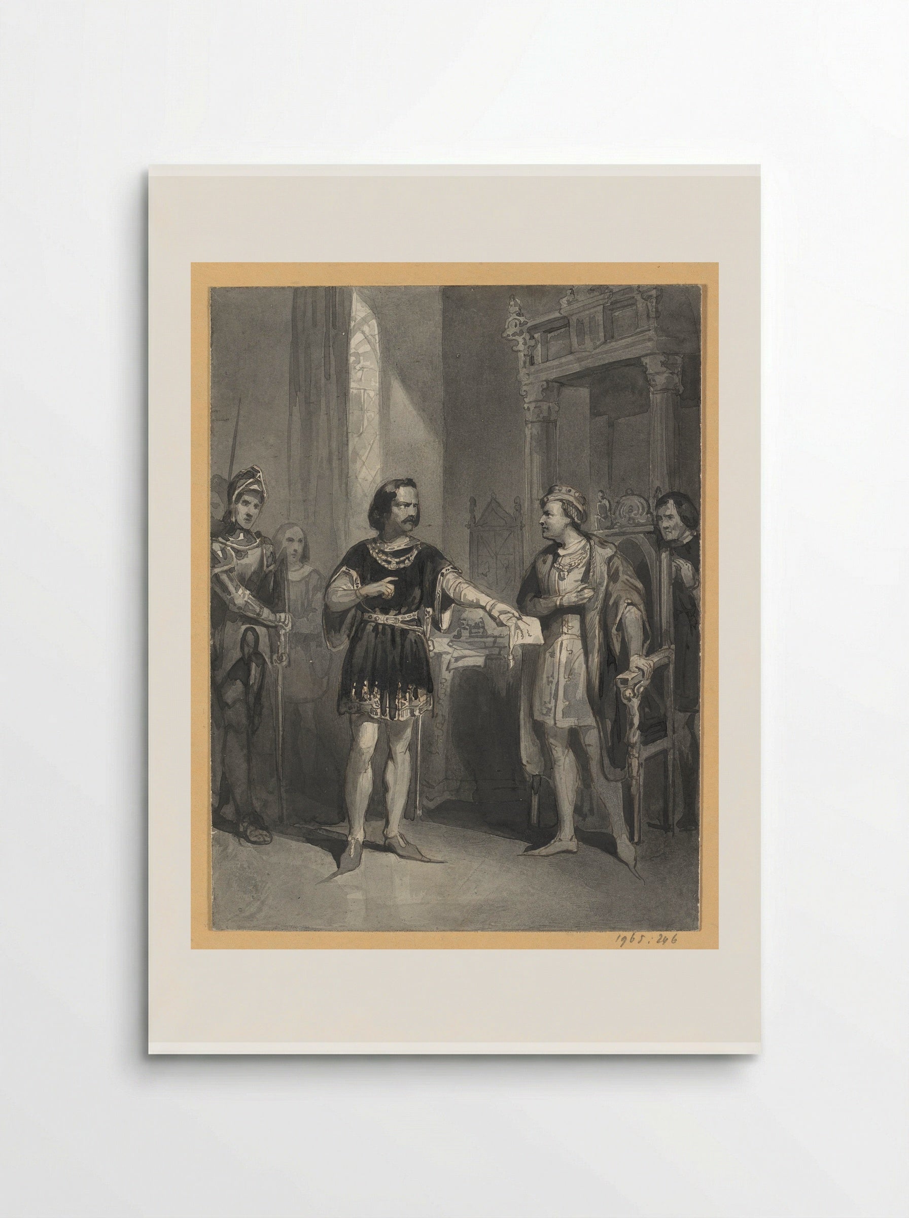 Karel de Stoute en Lodewijk XI te Péronne - Johann Wilhelm Kaiser (I) - Poster
