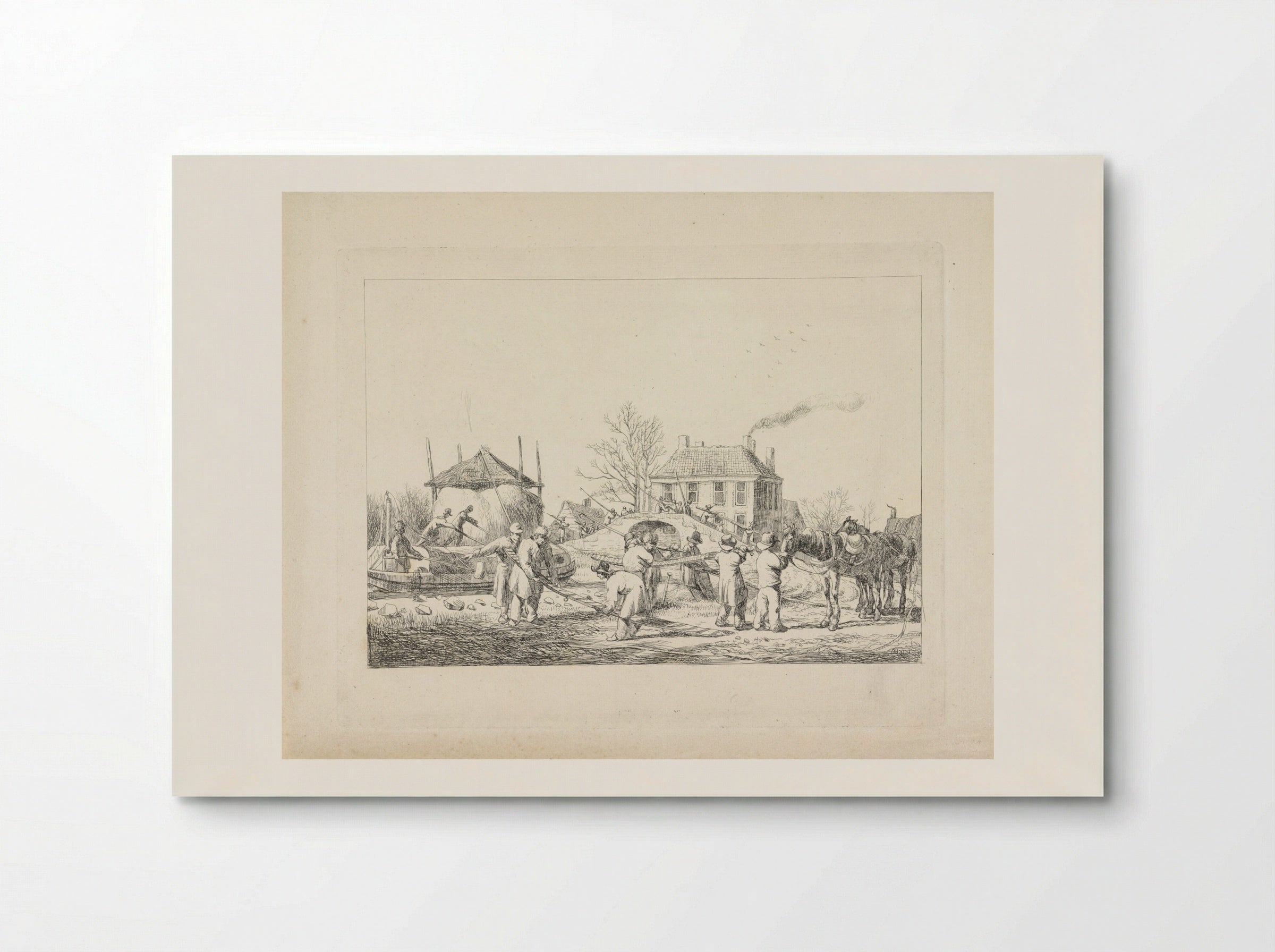 Karnemelksloot te Naarden, 11 januari 1814 - Pieter Gerardus van Os - Poster