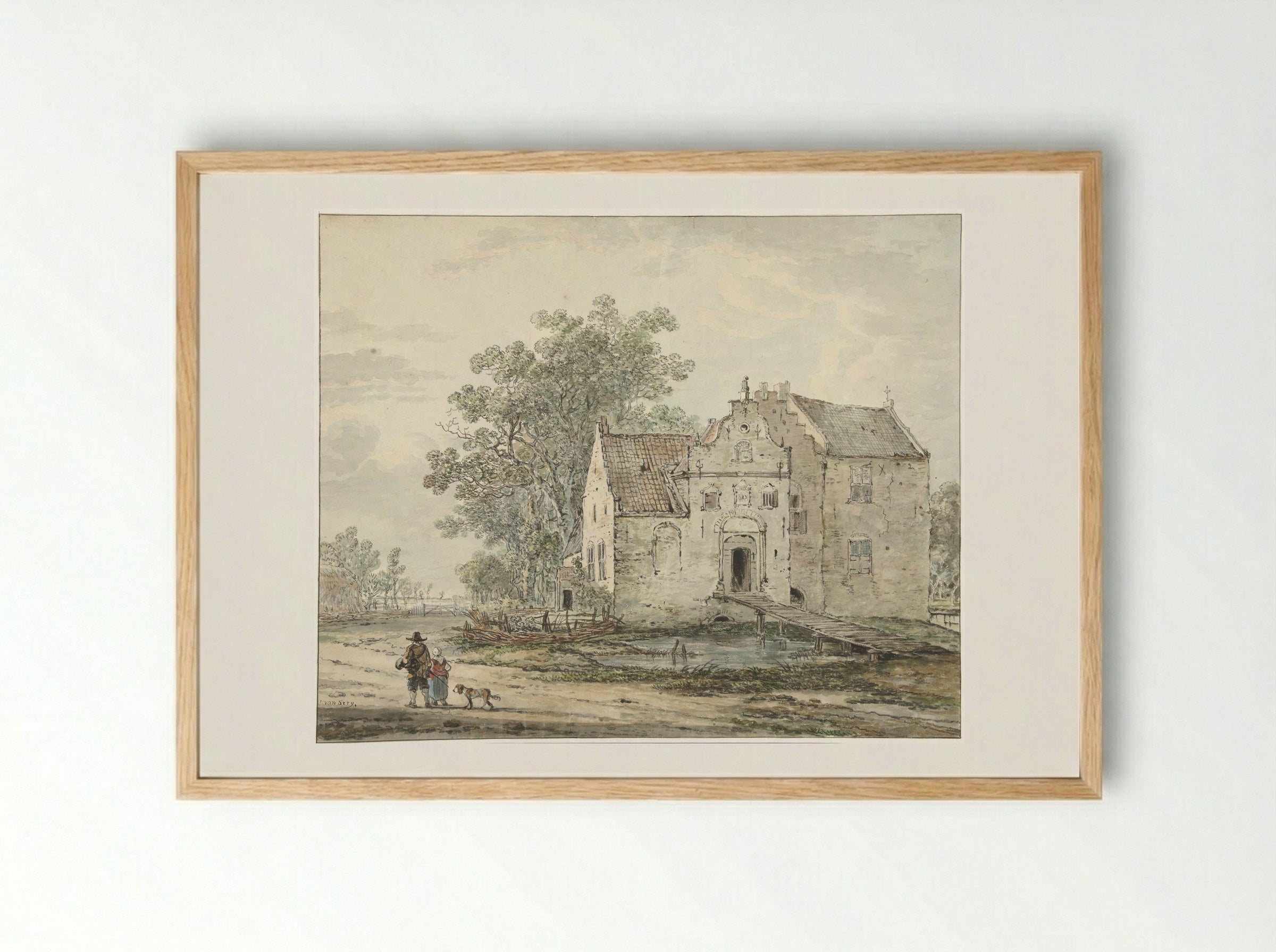 Kasteel IJzendoorn in de Betuwe - Jacob van Strij - Framed Print Wood