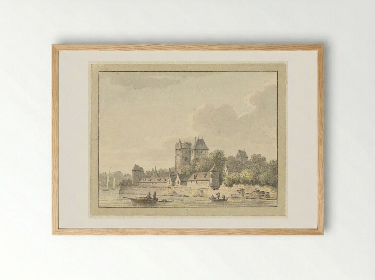 Kasteel Kuilenburg - Johann Heinrich Müntz - Framed Print Wood