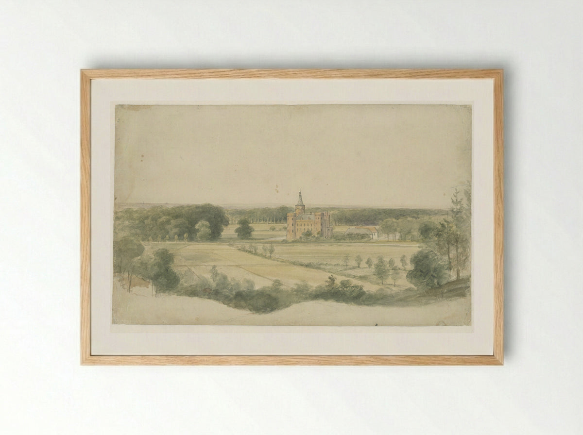 Kasteel Moyland bij Kleef - Lodewijk Johannes Kleijn - Framed Print Wood