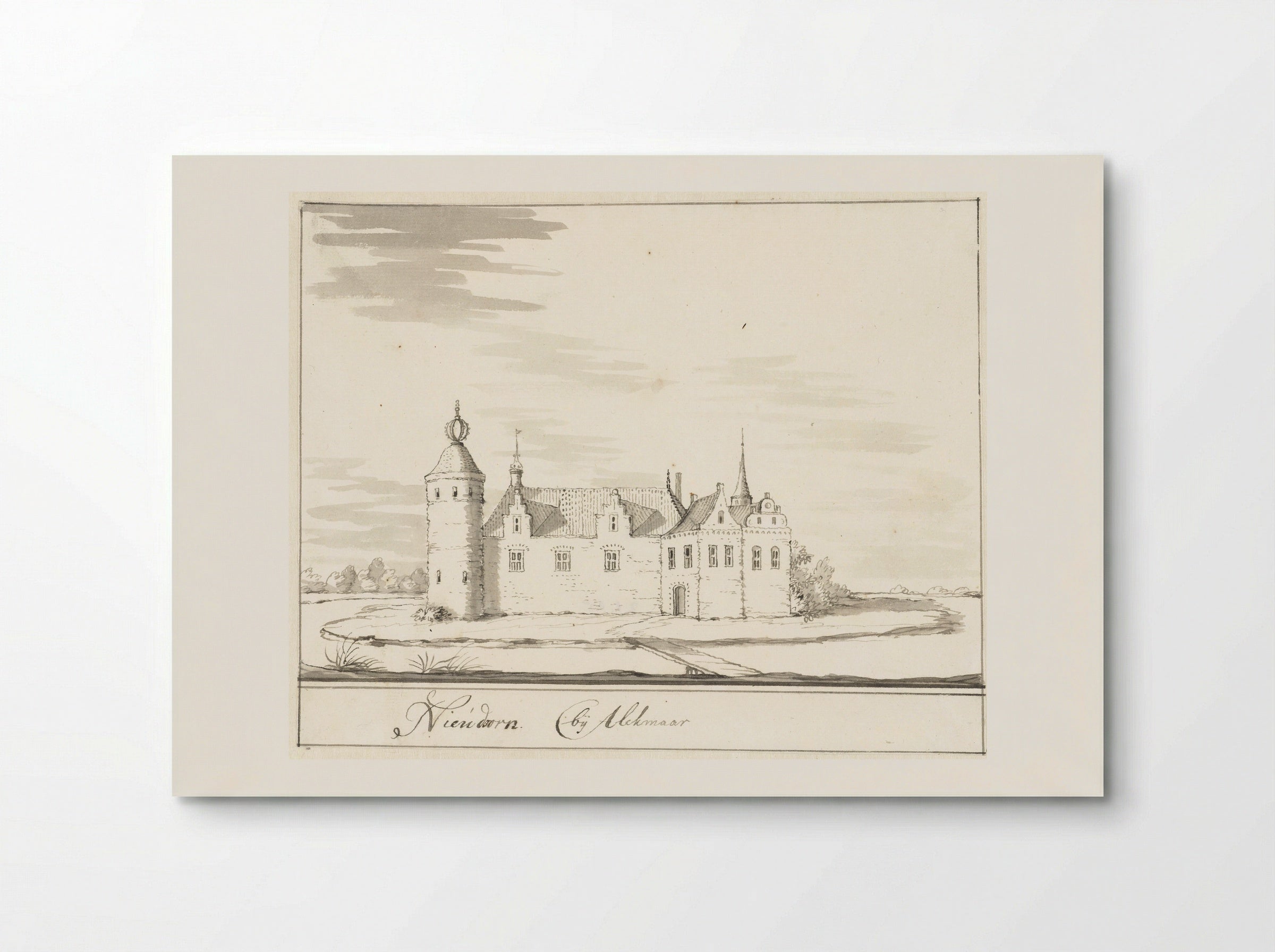 Kasteel Nieudoorn bij Alkmaar - Jacobus Stellingwerff - Poster