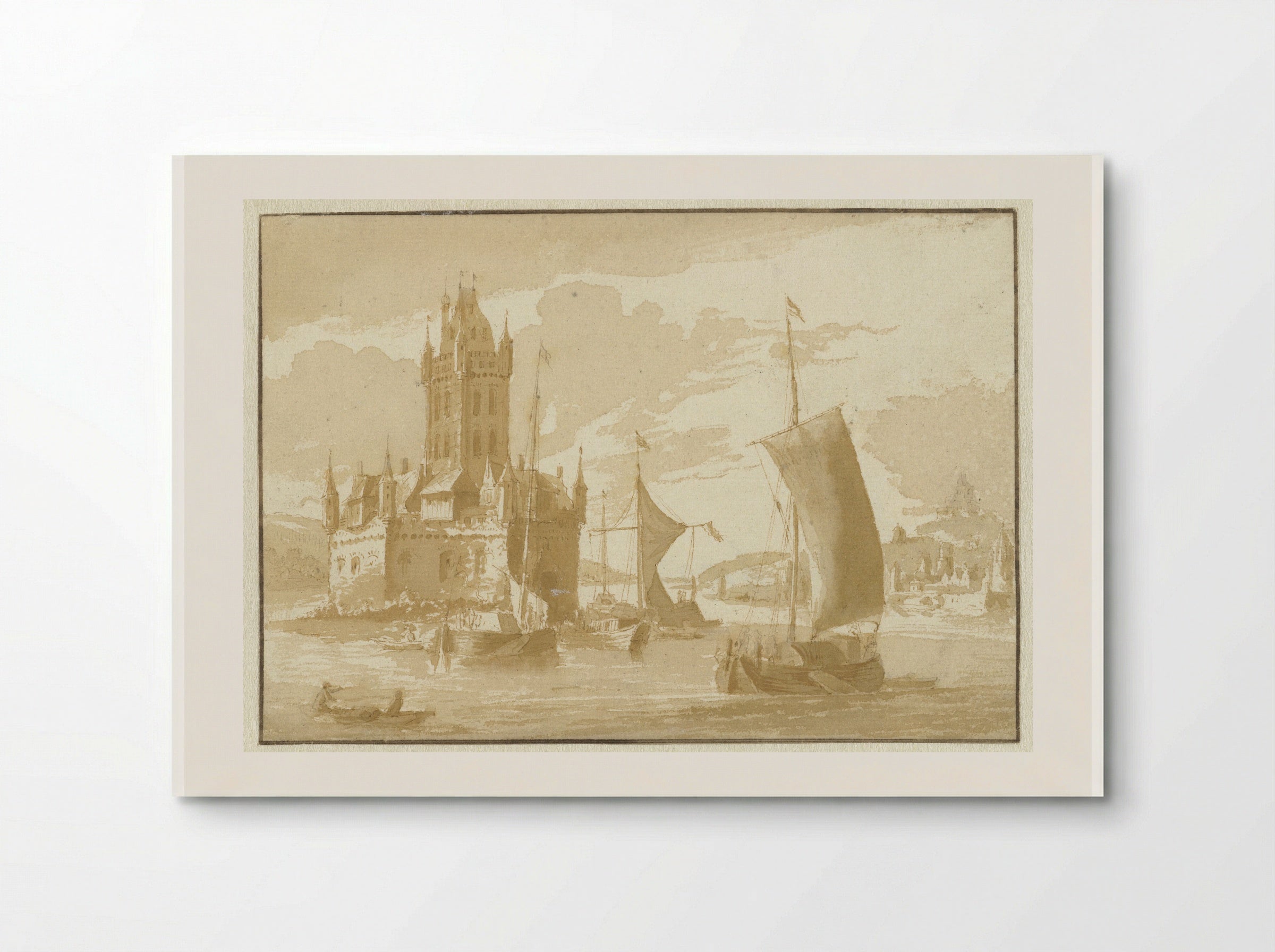Kasteel Rheinpfalz bij Kaub - Abraham Rademaker - Poster