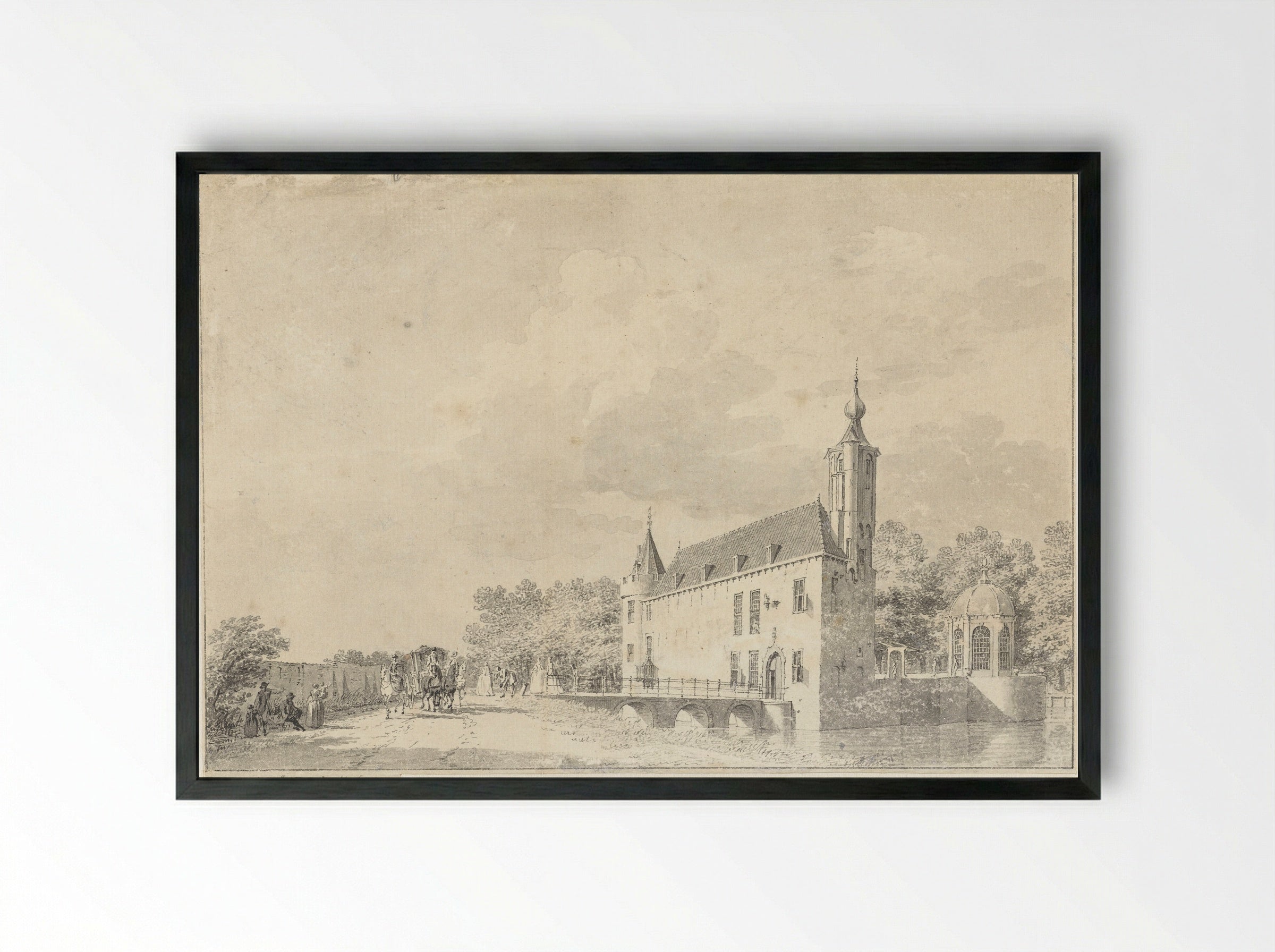 Kasteel St.-Aldegonde te West-Souburg - Cornelis Pronk - Framed Print Black