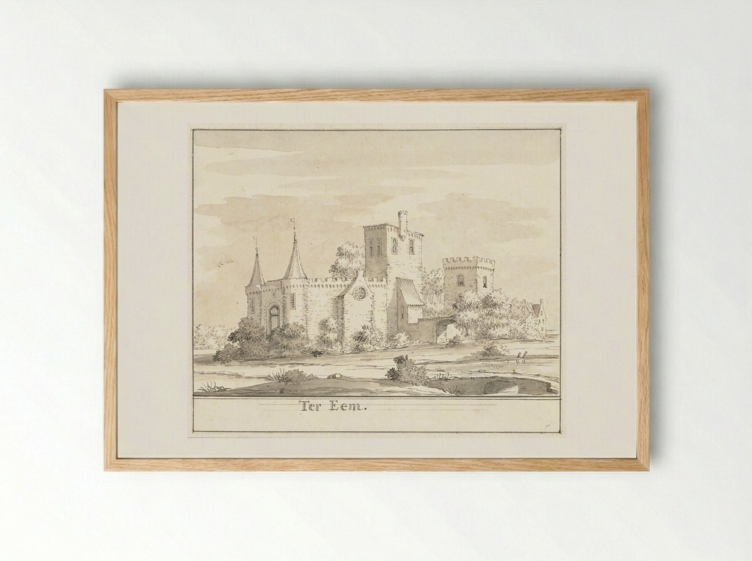 Kasteel Ter Eem - Jacobus Stellingwerff - Framed Print Wood