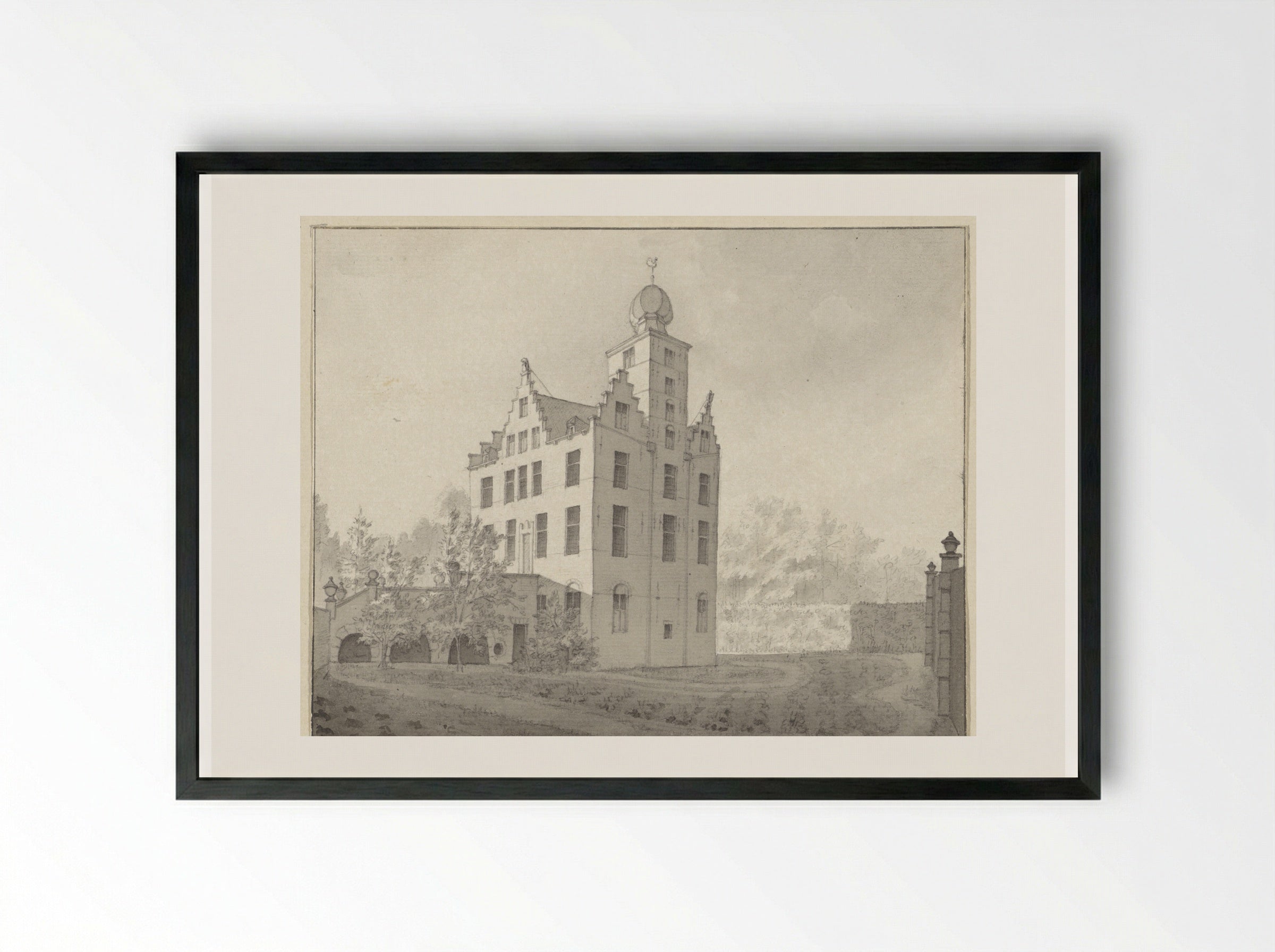 Kasteel Zuylestein - Hendrik Abraham Klinkhamer - Framed Print Black