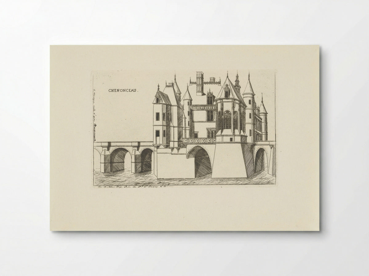 Kasteel van Chenonceau bij Chenonceaux - Jacques Joseph Techener - Poster