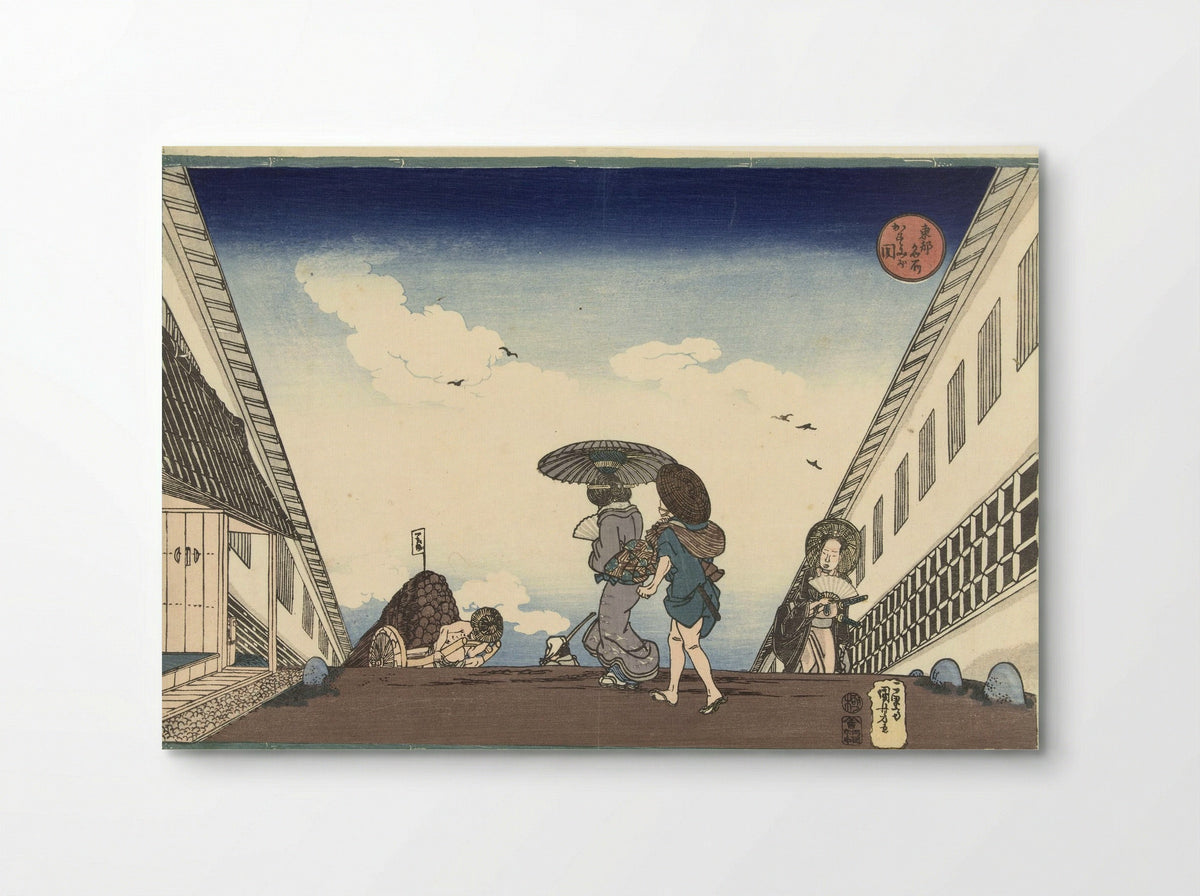 Kasumigaseki, from the series Famous Places in the Eastern Capital (Toto meisho) - Utagawa Kuniyoshi - Poster