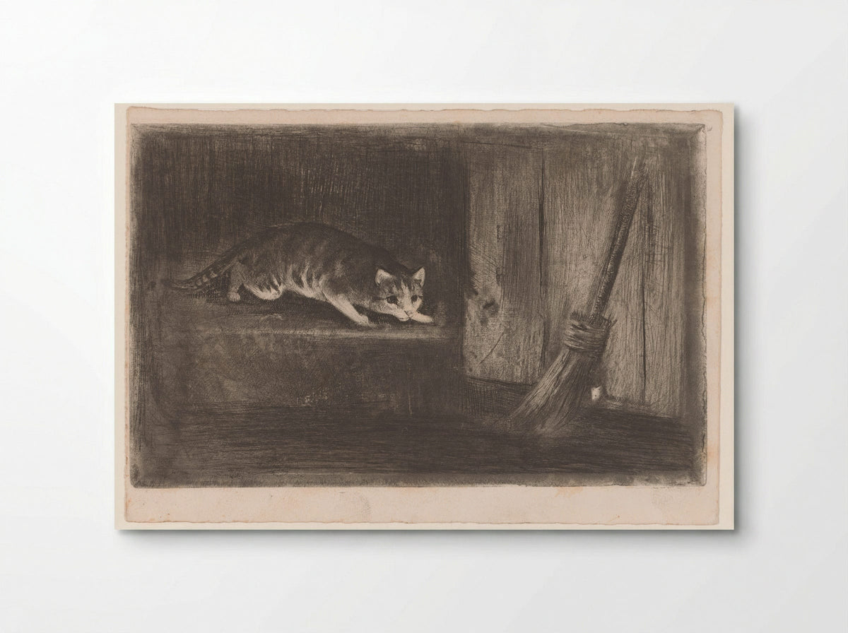 Kat en muis (Cat and Mouse) - Charles Verlat - Poster