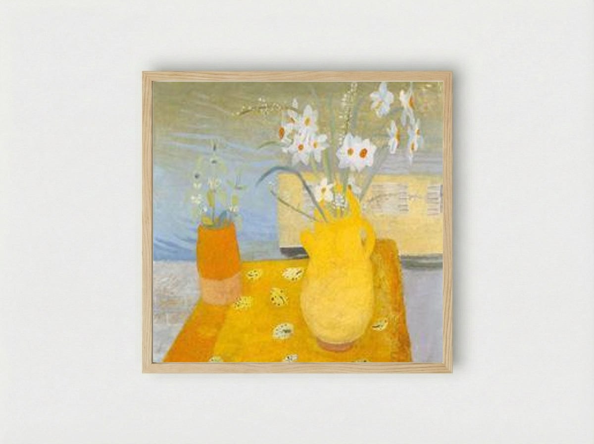 Kate's Flowers - Winifred Nicholson - Framed Print Wood