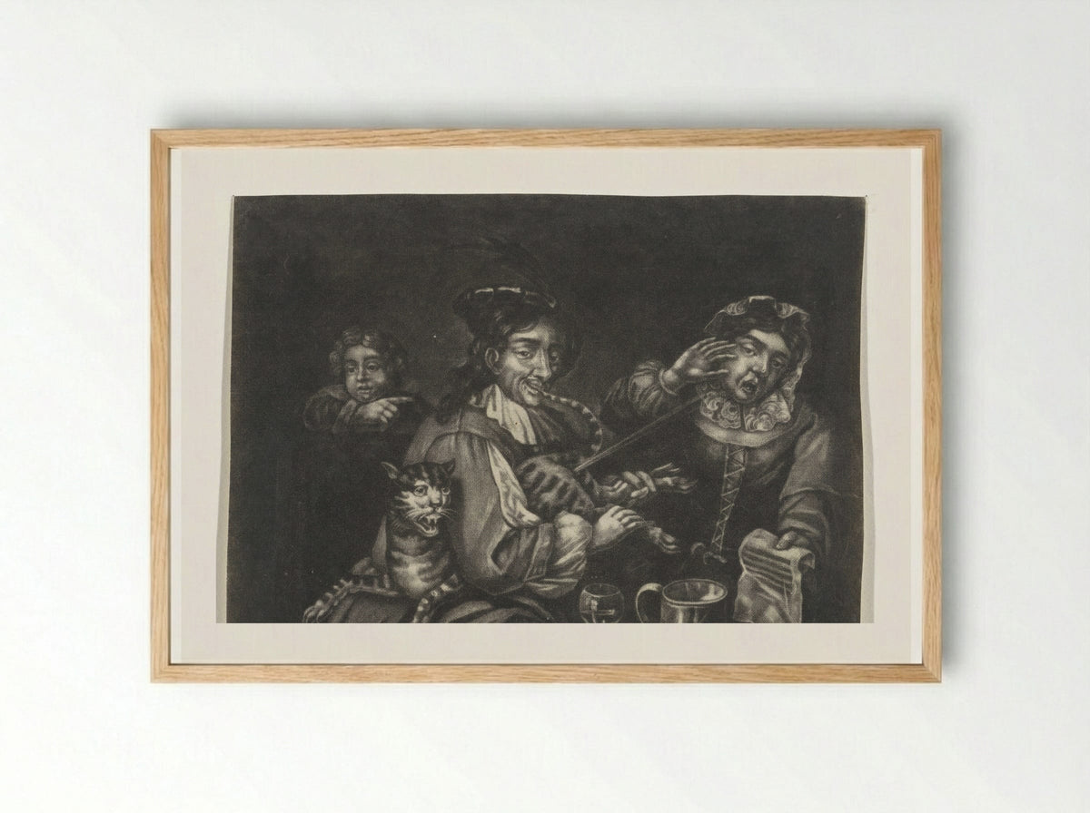 Kattenconcert (Cat Concert) - Jacob Gole - Framed Print Wood