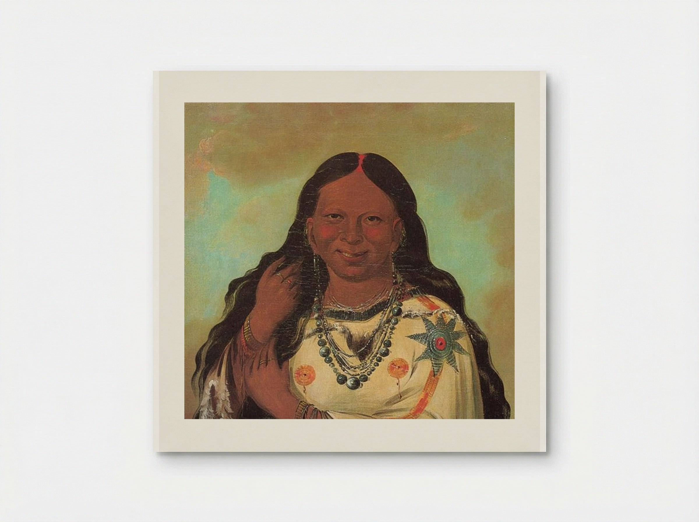 Kei-a-gis-gis, a woman of the Plains Ojibwa - George Catlin - Poster