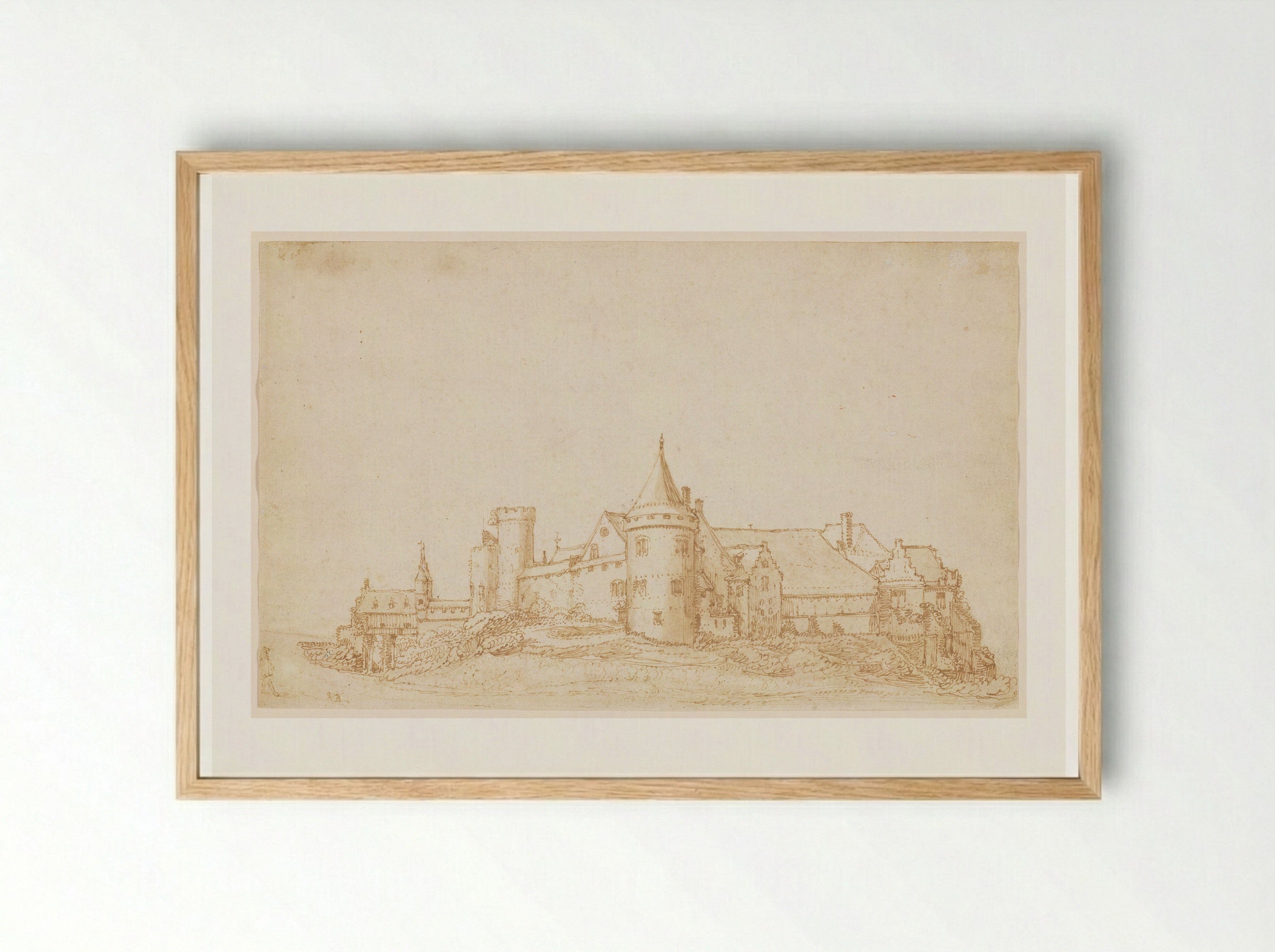 Keizersberg Castle in Leuven - Jan van de Velde II - Framed Print Wood