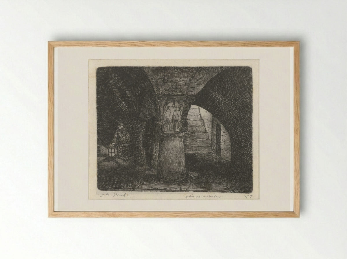 Keldergewelf (Cellar Vault) - Jacobus Ludovicus Cornet - Framed Print Wood