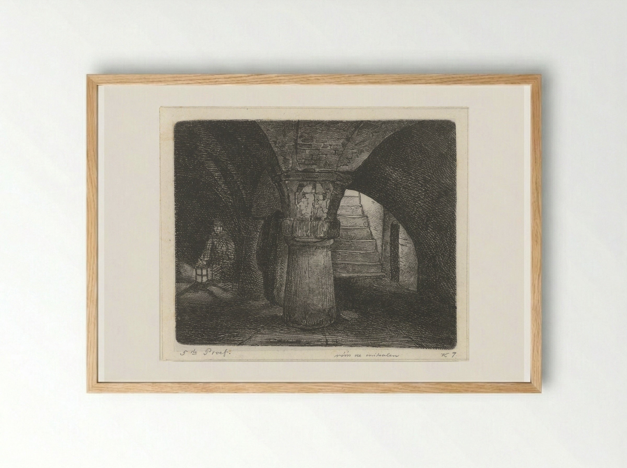 Keldergewelf (Cellar Vault) - Jacobus Ludovicus Cornet - Framed Print Wood