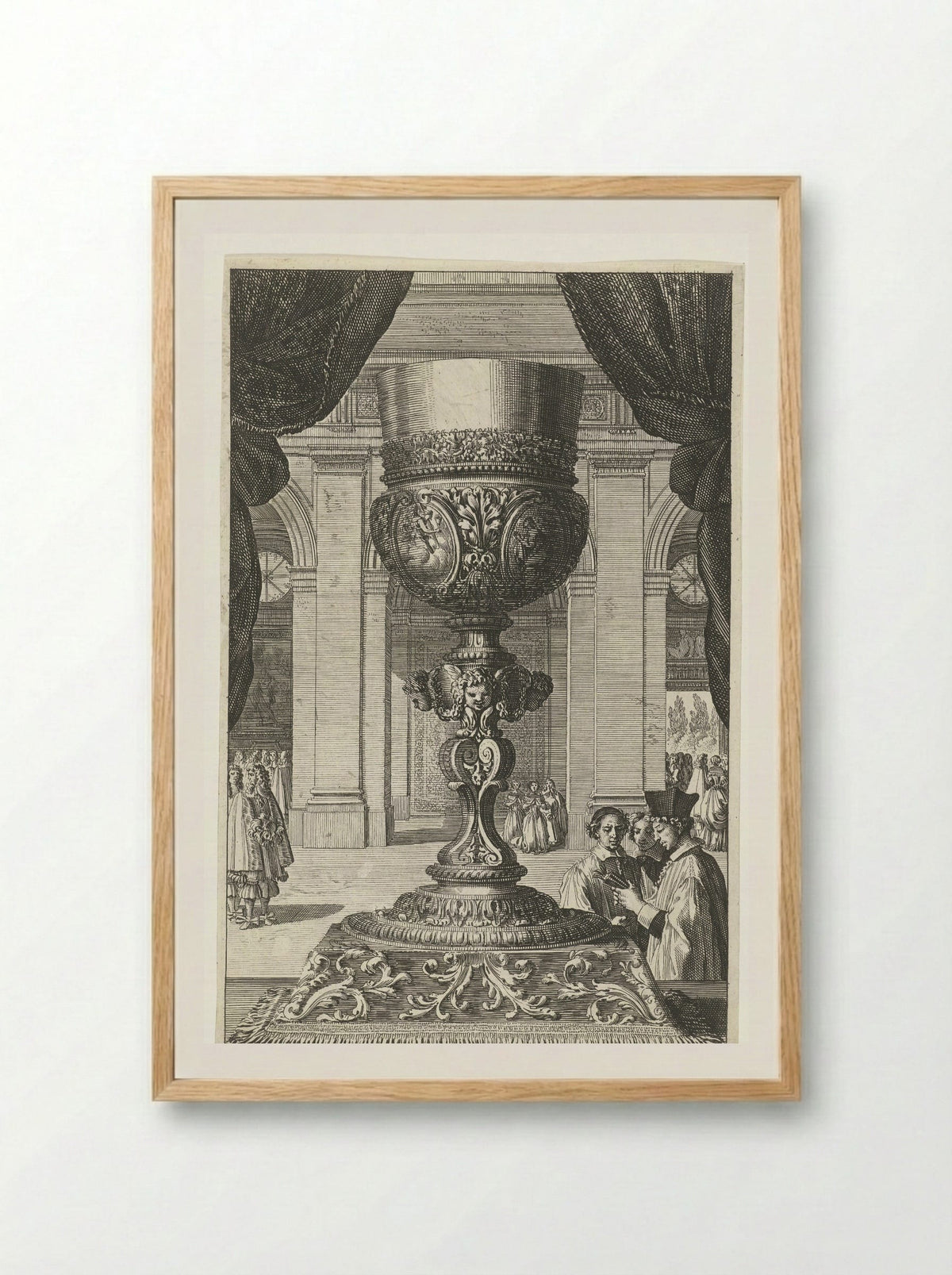 Kelk voor muur van kerk - Jean Lepautre - Framed Print Wood