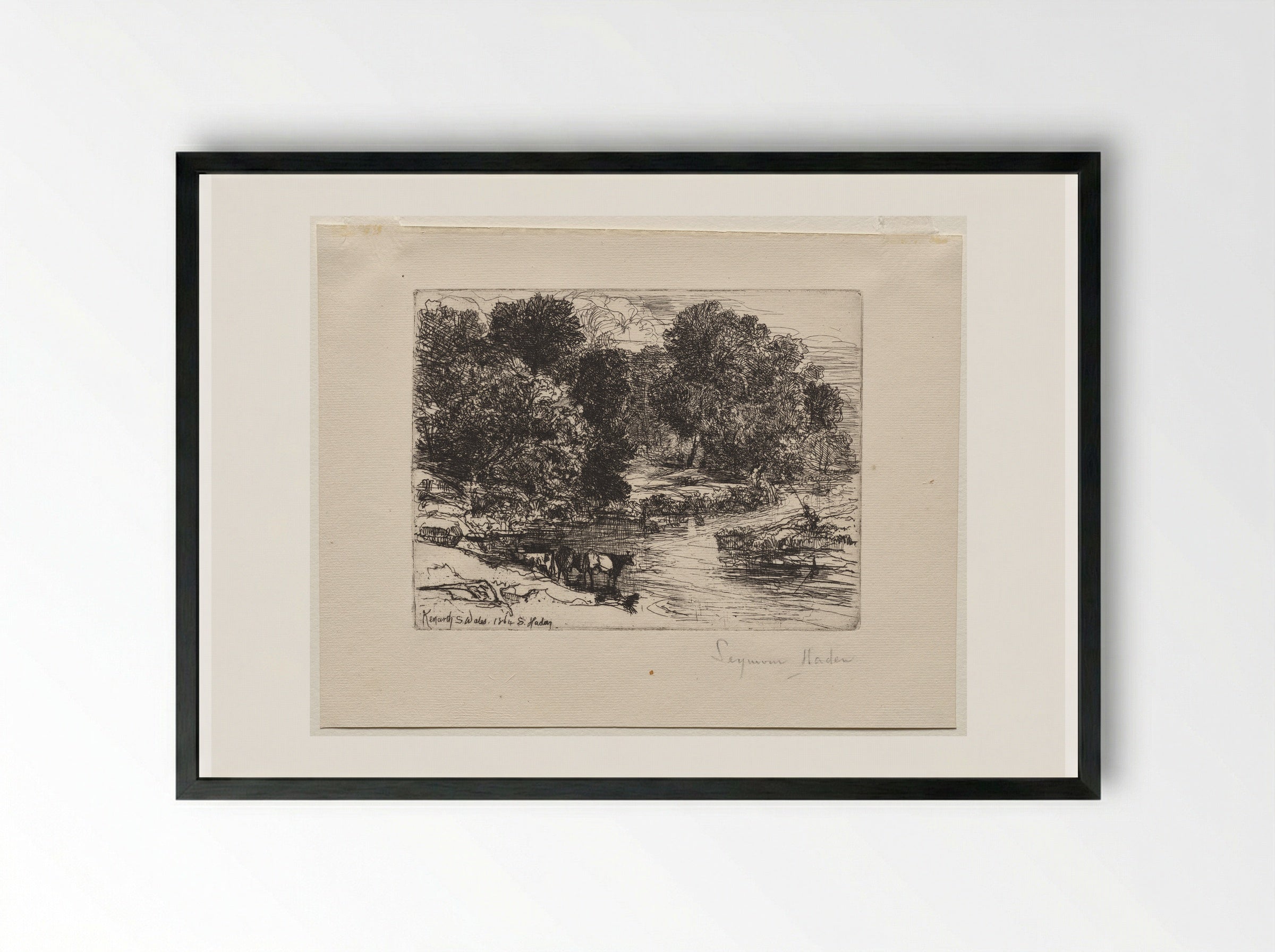 Kenarth - Francis Seymour Haden - Framed Print Black
