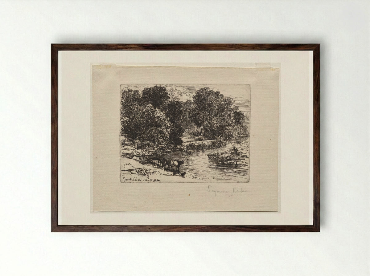 Kenarth - Francis Seymour Haden - Framed Print Dark Wood