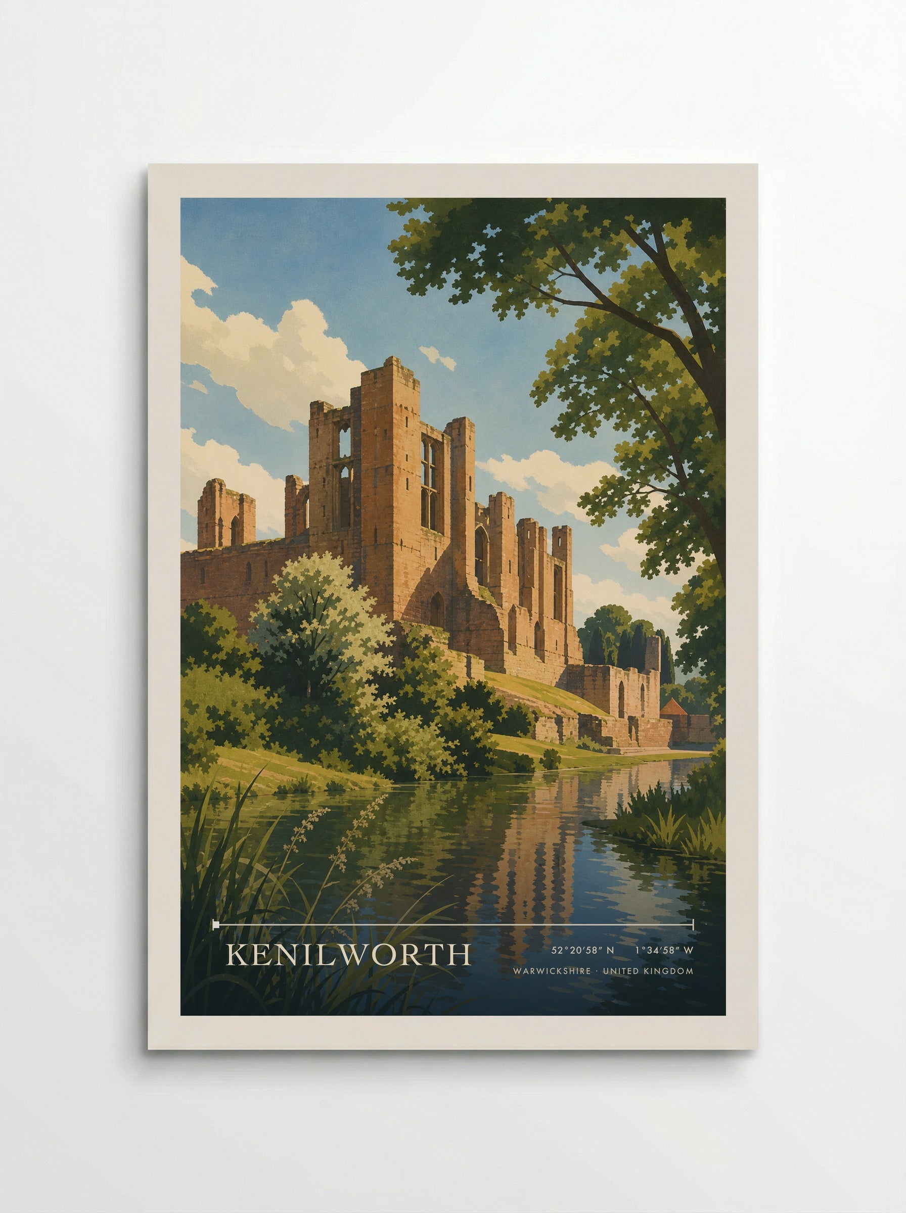 Kenilworth Warwickshire United Kingdom Travel Poster - Poster