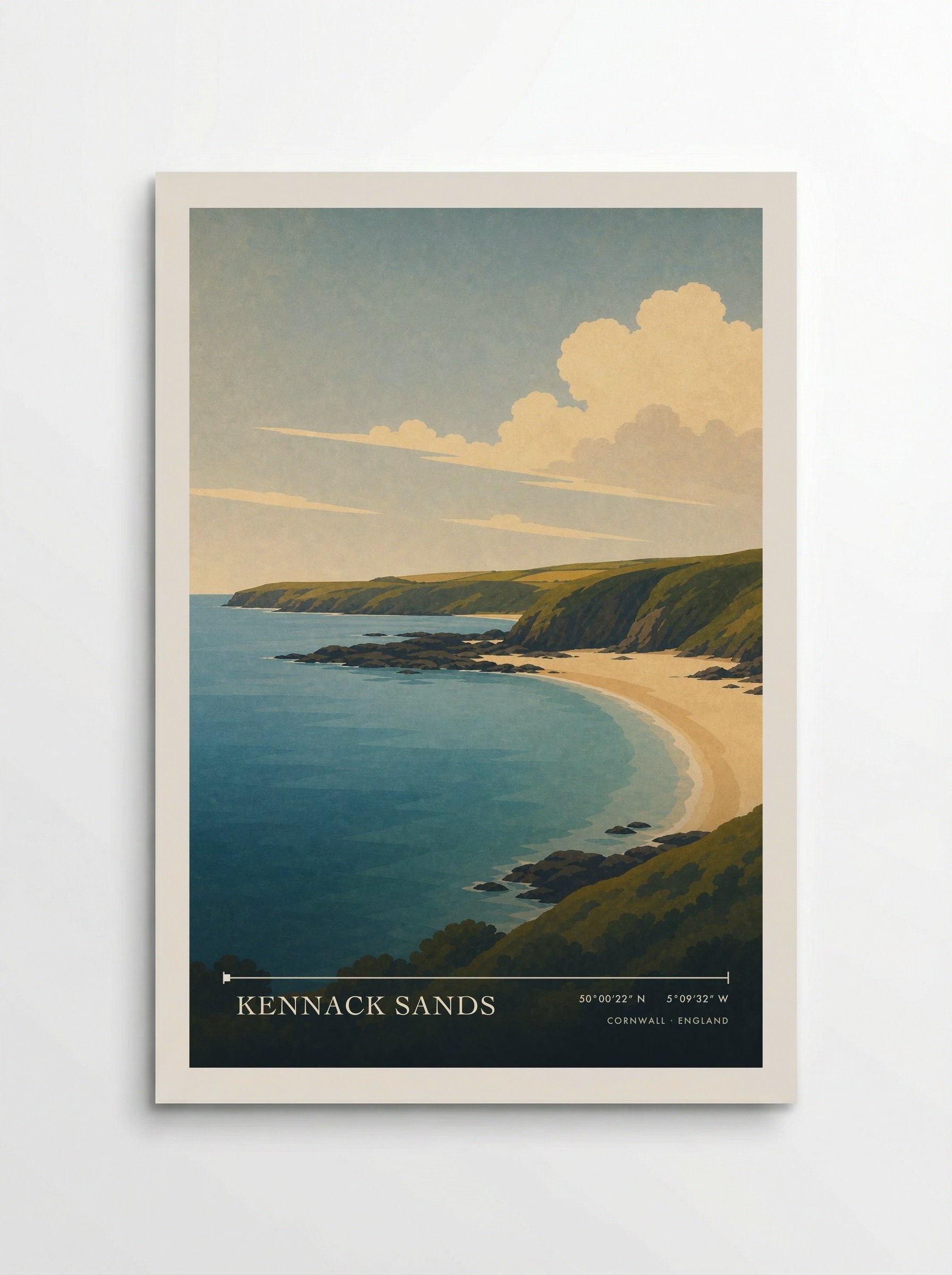 Kennack Sands Cornwall England Travel Poster - Poster